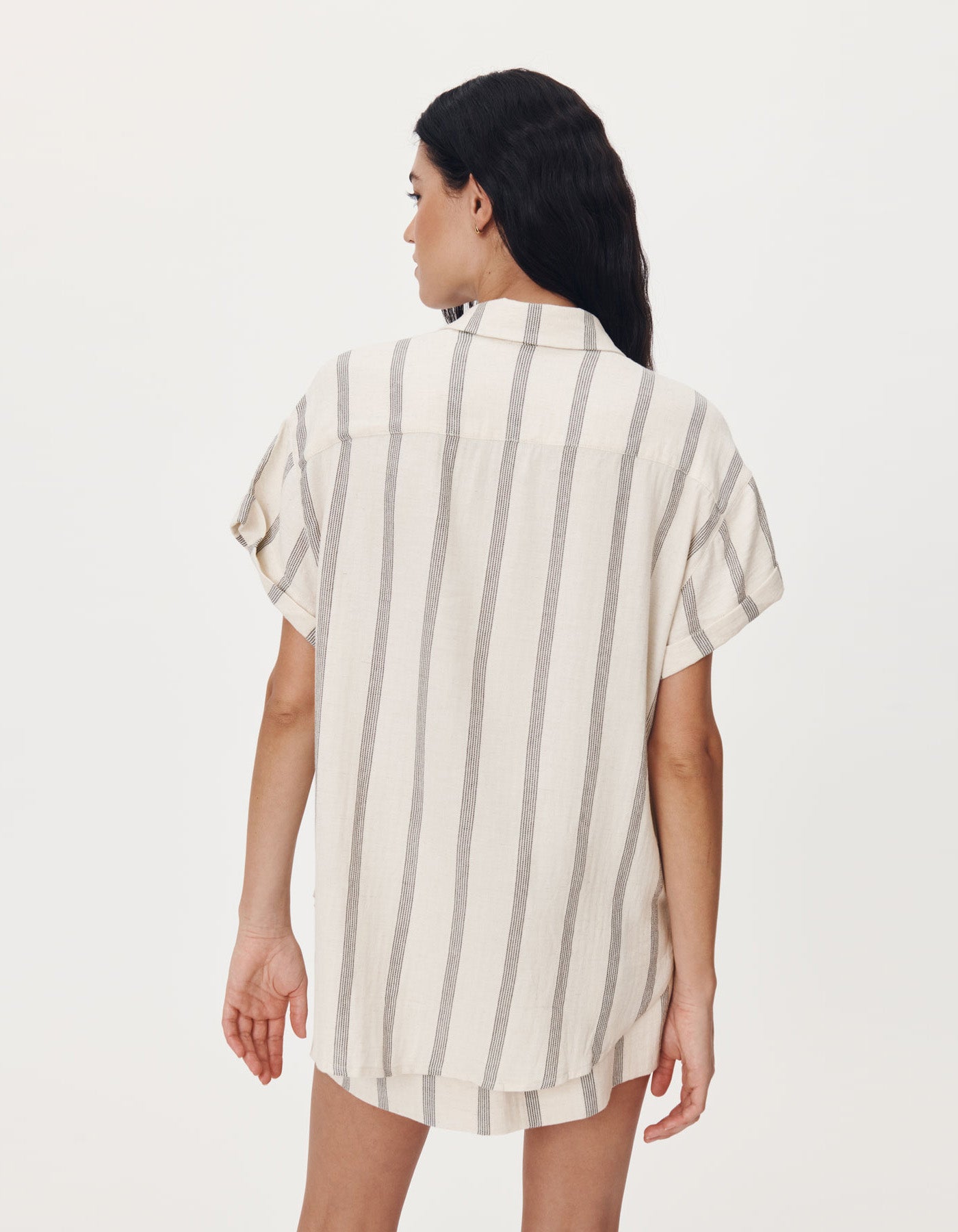 Rowie The Label Juni Blouse Natural/Black Stripe