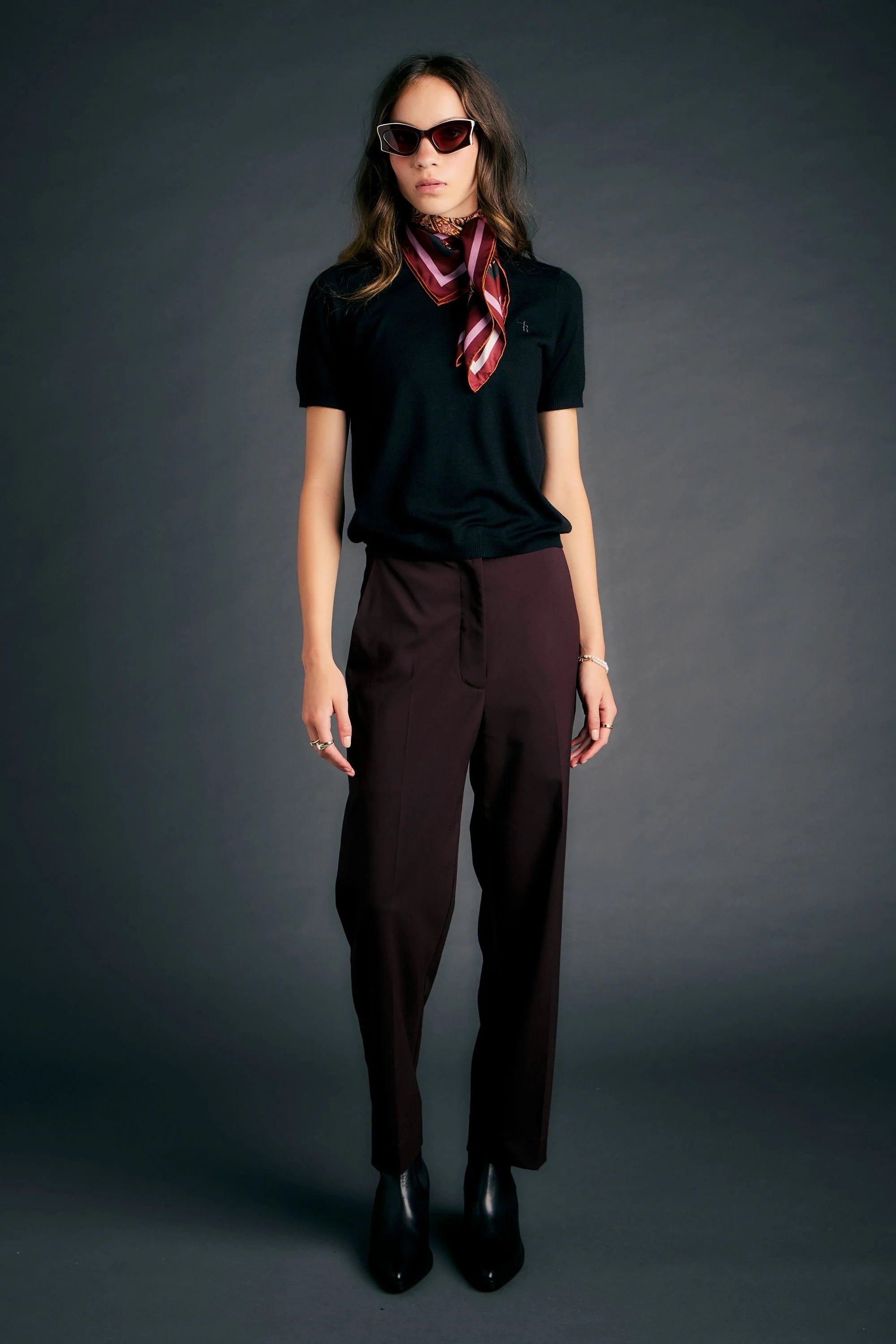 Karen Walker Dark Matter Trousers Everyday Suiting Plum