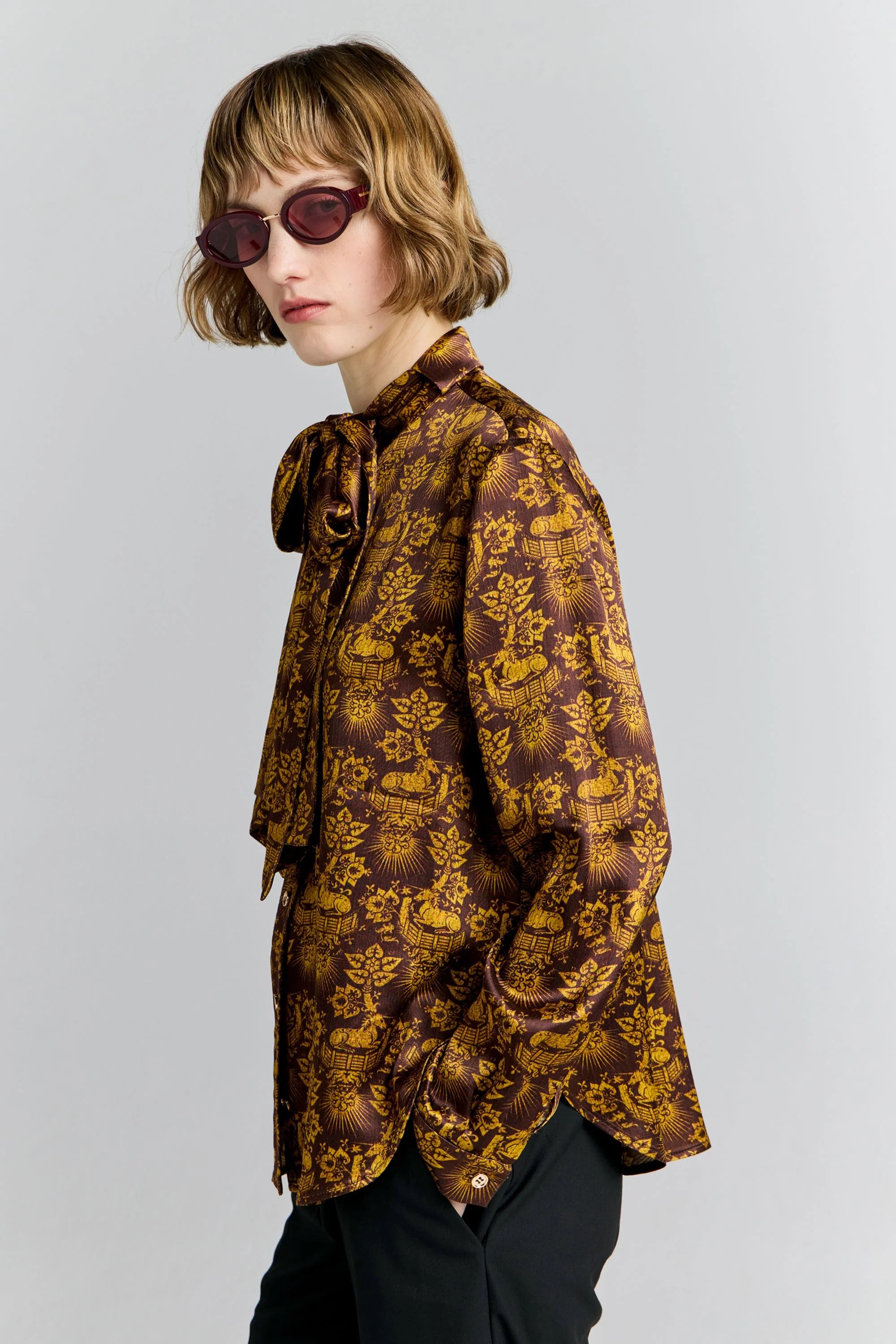 Karen Walker Deb Shirt Chocolate Multi