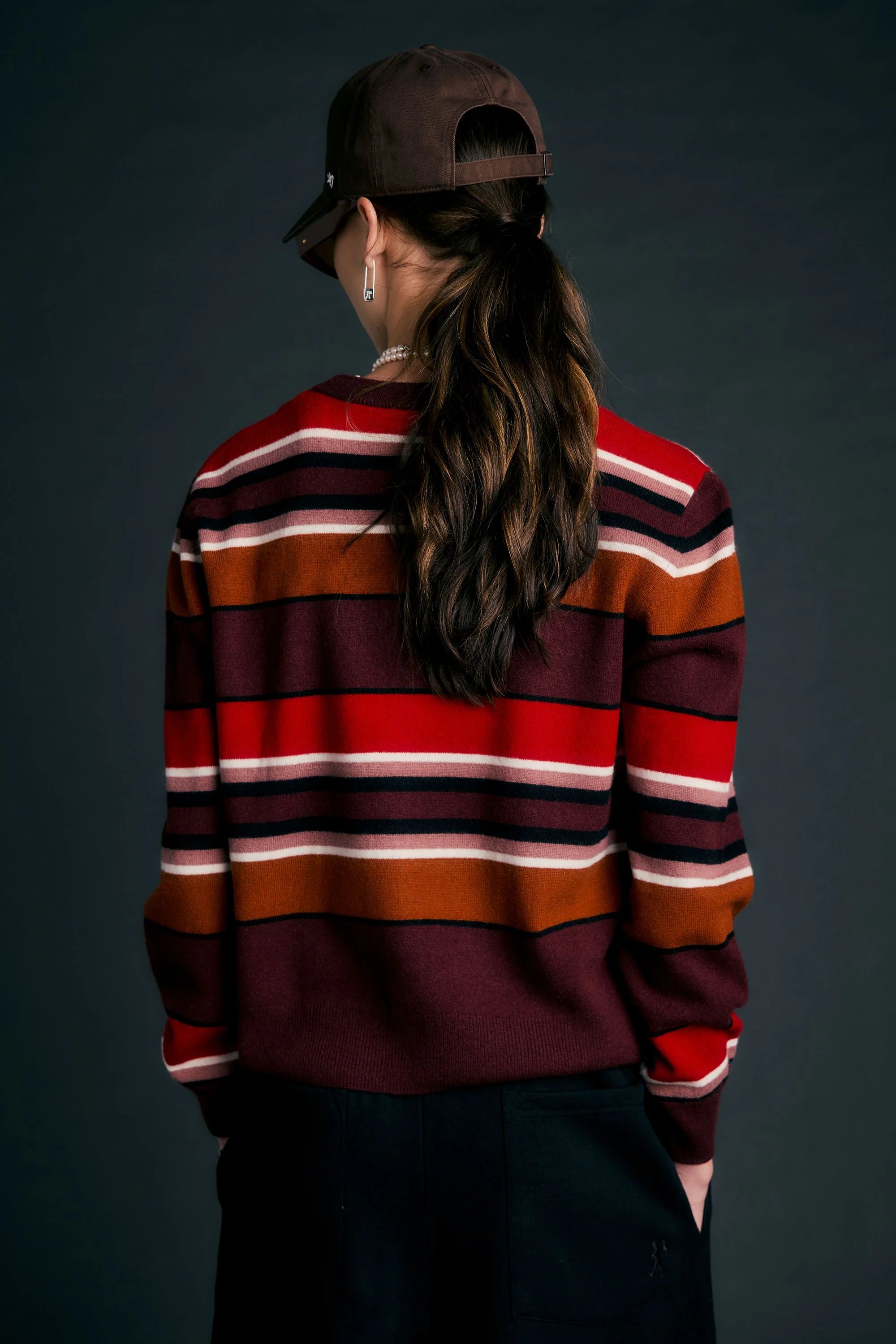 Karen Walker Elodie Cardigan Poppy Stripe