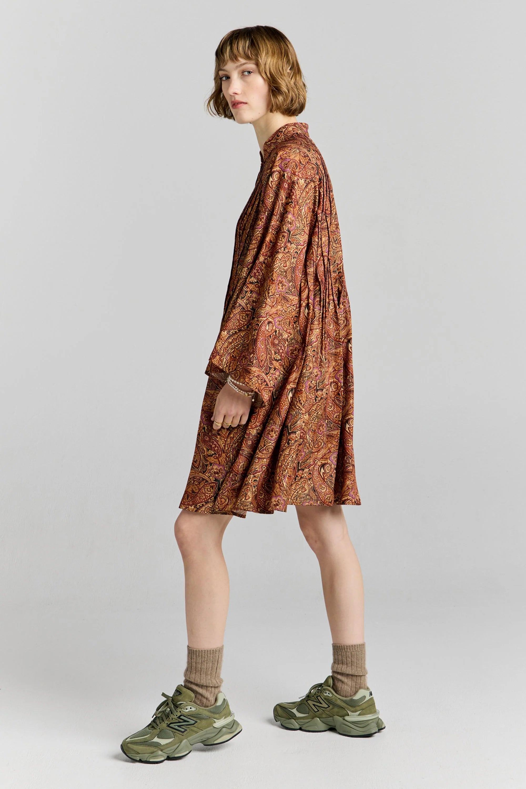 Karen Walker Glaze Dress Burgundy Multi