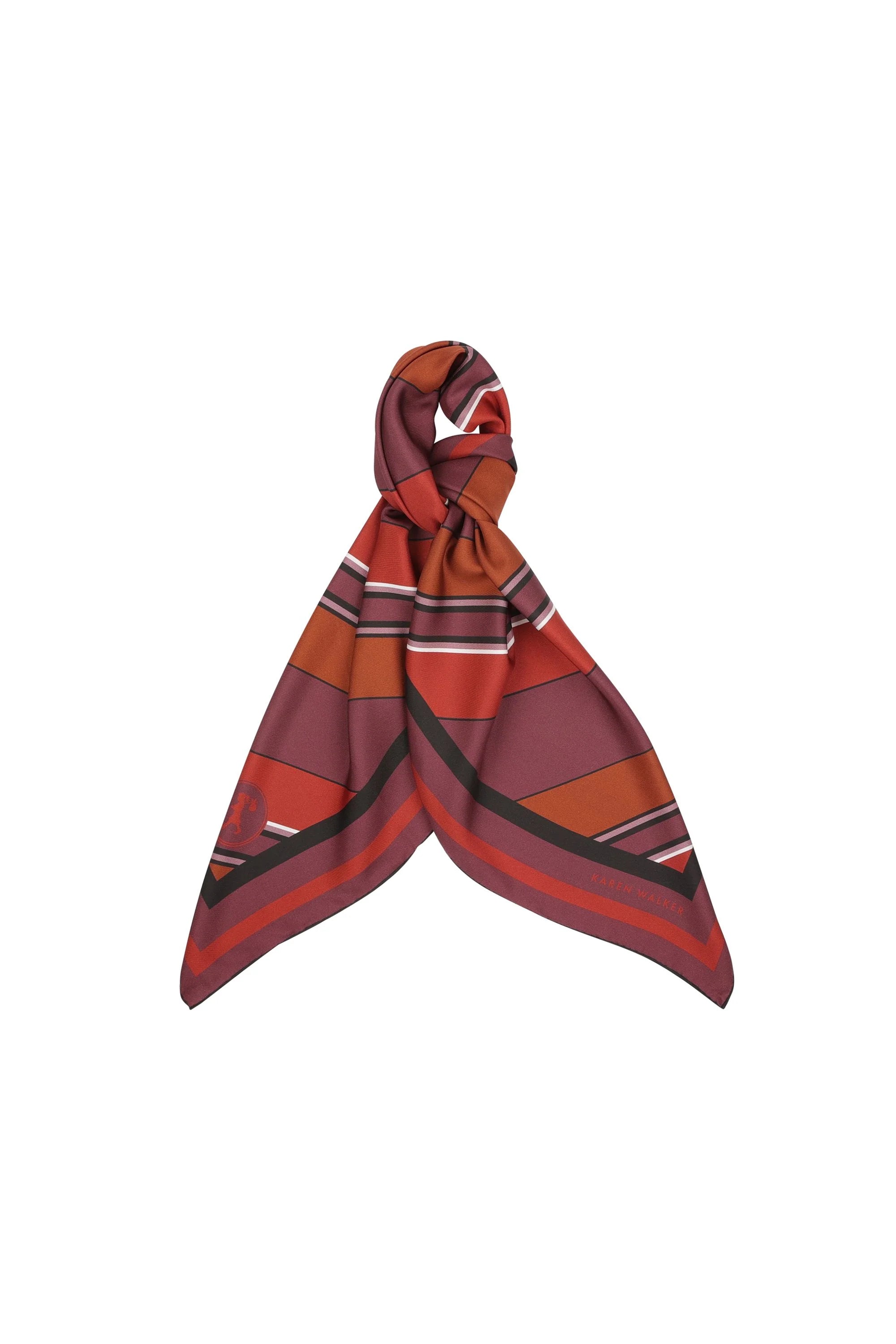 Karen Walker Stripe Classic Scarf Plum