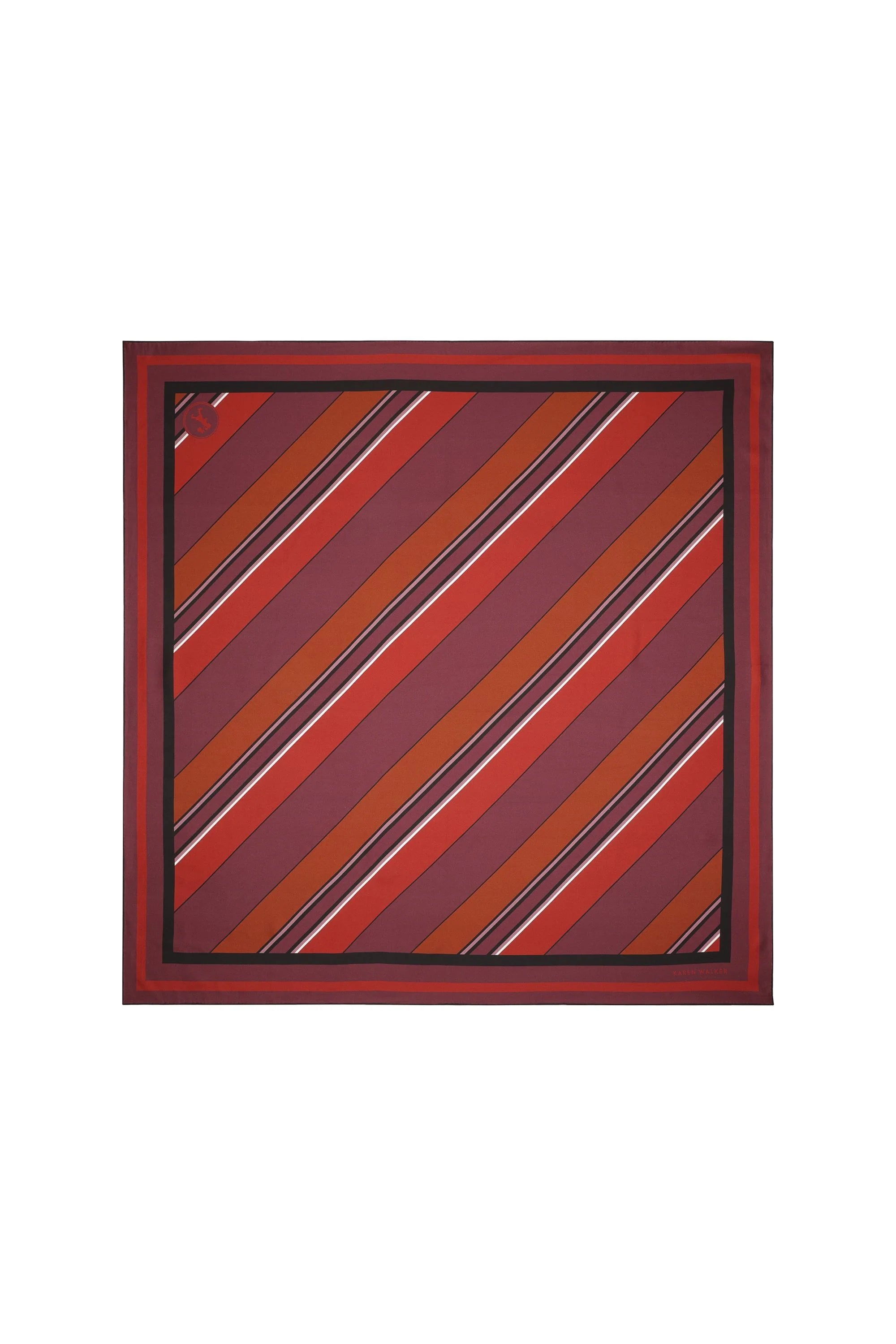 Karen Walker Stripe Classic Scarf Plum
