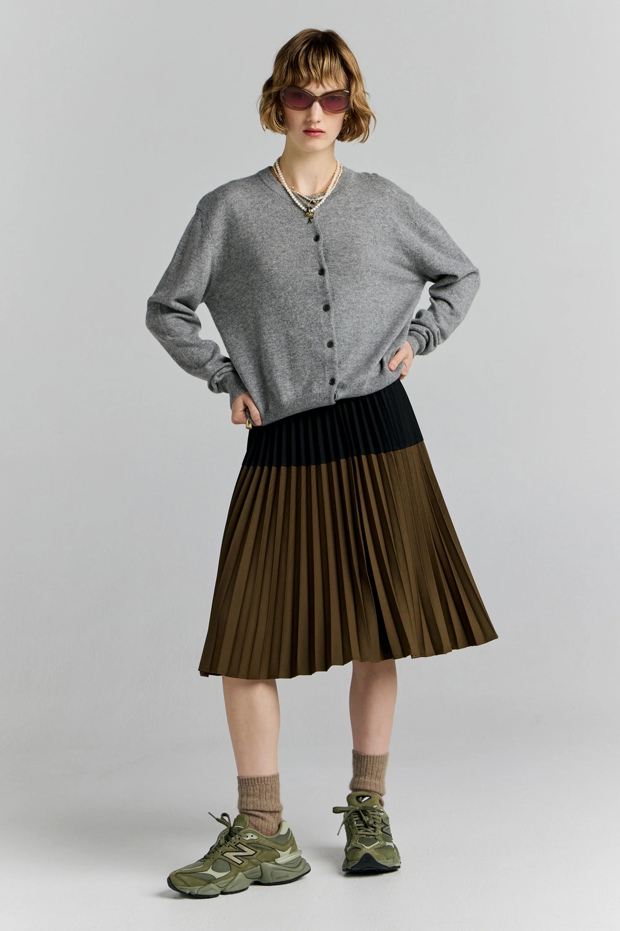 Karen Walker Tranquility Skirt Black/Olive