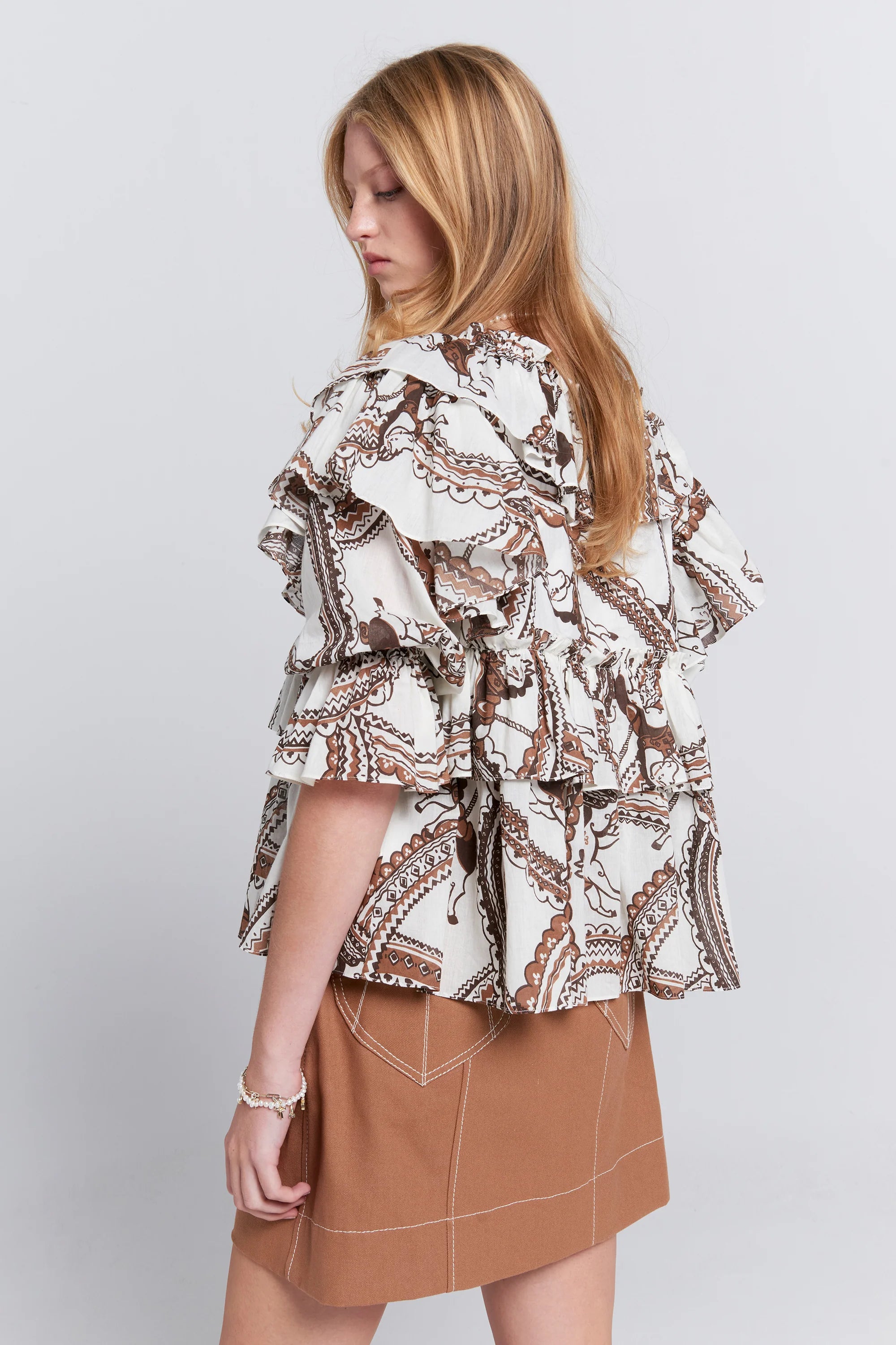 Karen Walker Whisper Top Cream Multi