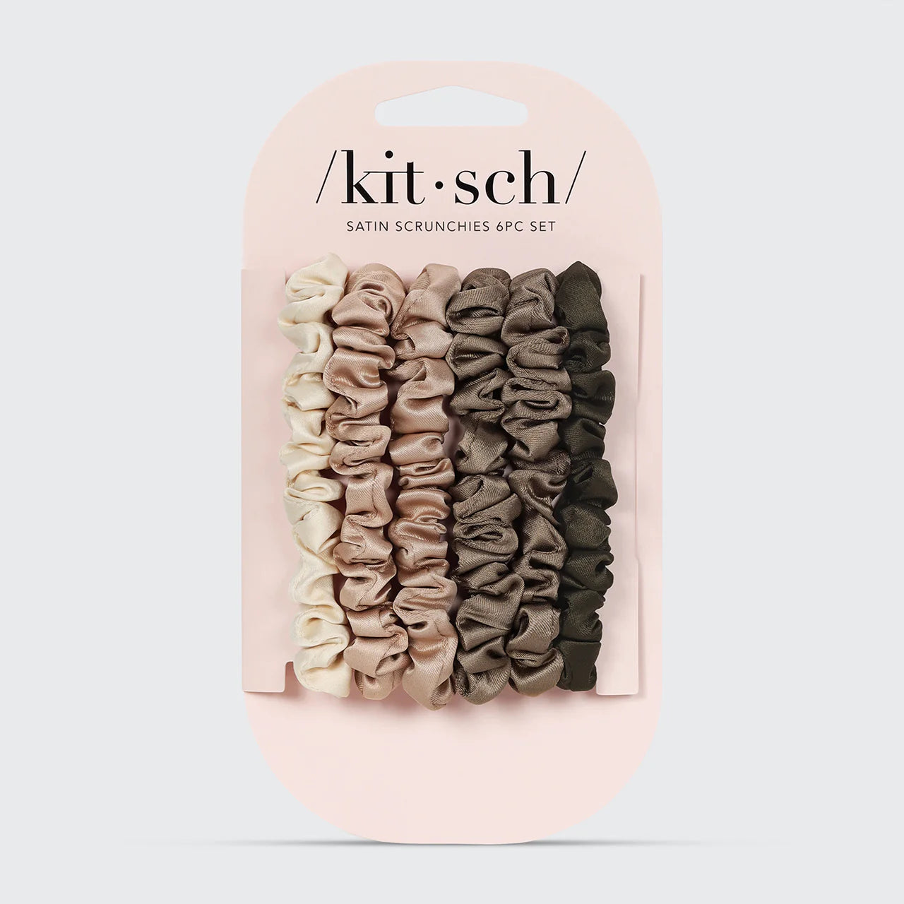 Kitsch Eucalyptus Ultra Petite Satin Scrunchies 6pc set