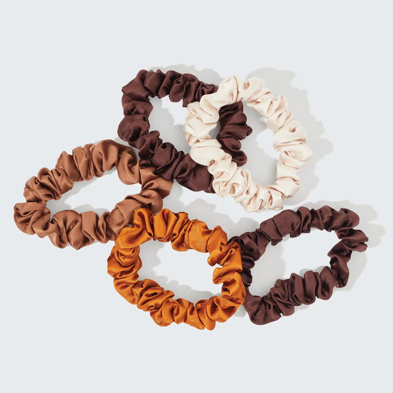 Kitsch Satin Petite Scrunchies 5 pc Set Sedona