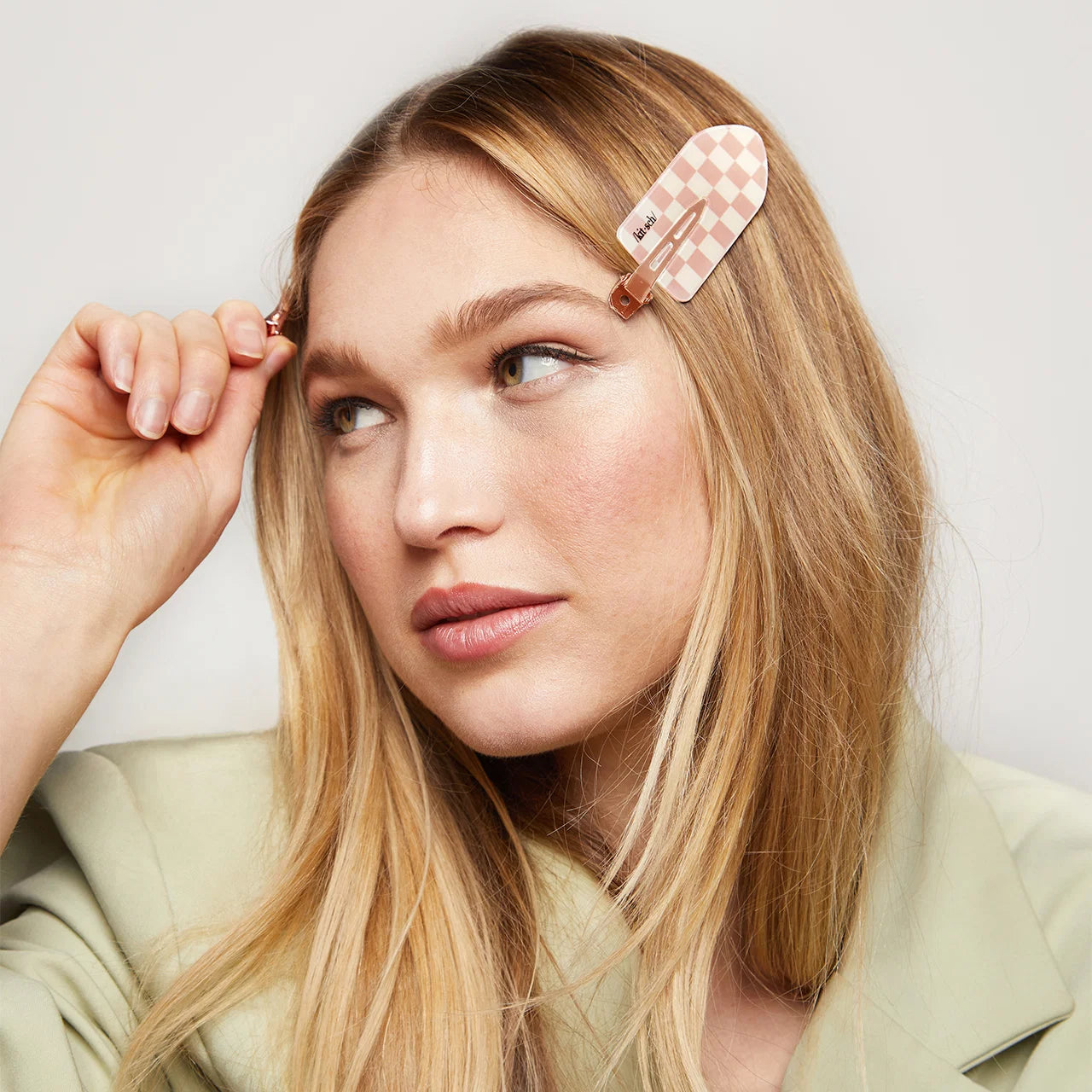 Kitsch XL Creaseless Clips Terracotta Checker