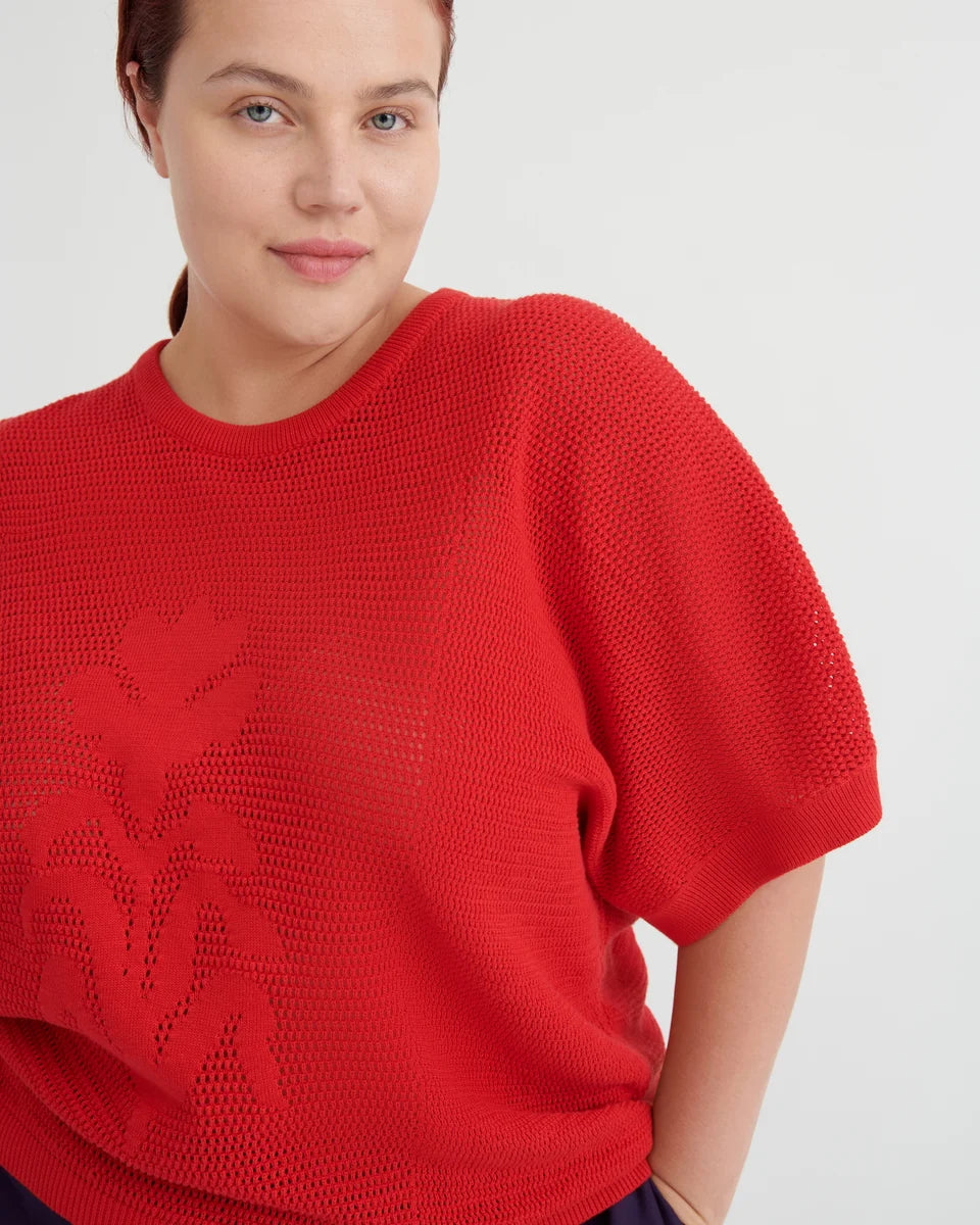 Kowtow Ariel Top Poppy Red