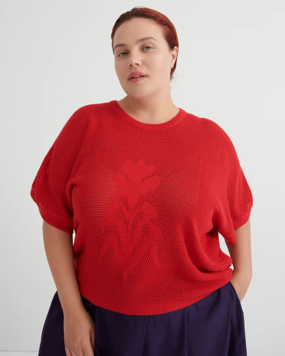 Kowtow Ariel Top Poppy Red