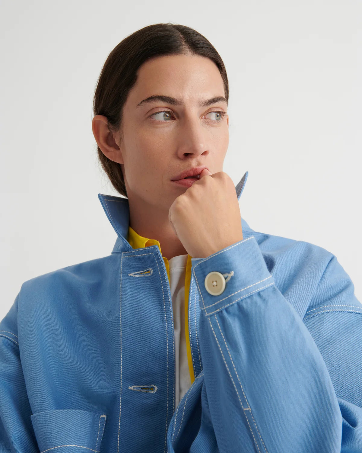 Kowtow Ava Jacket Sky Denim