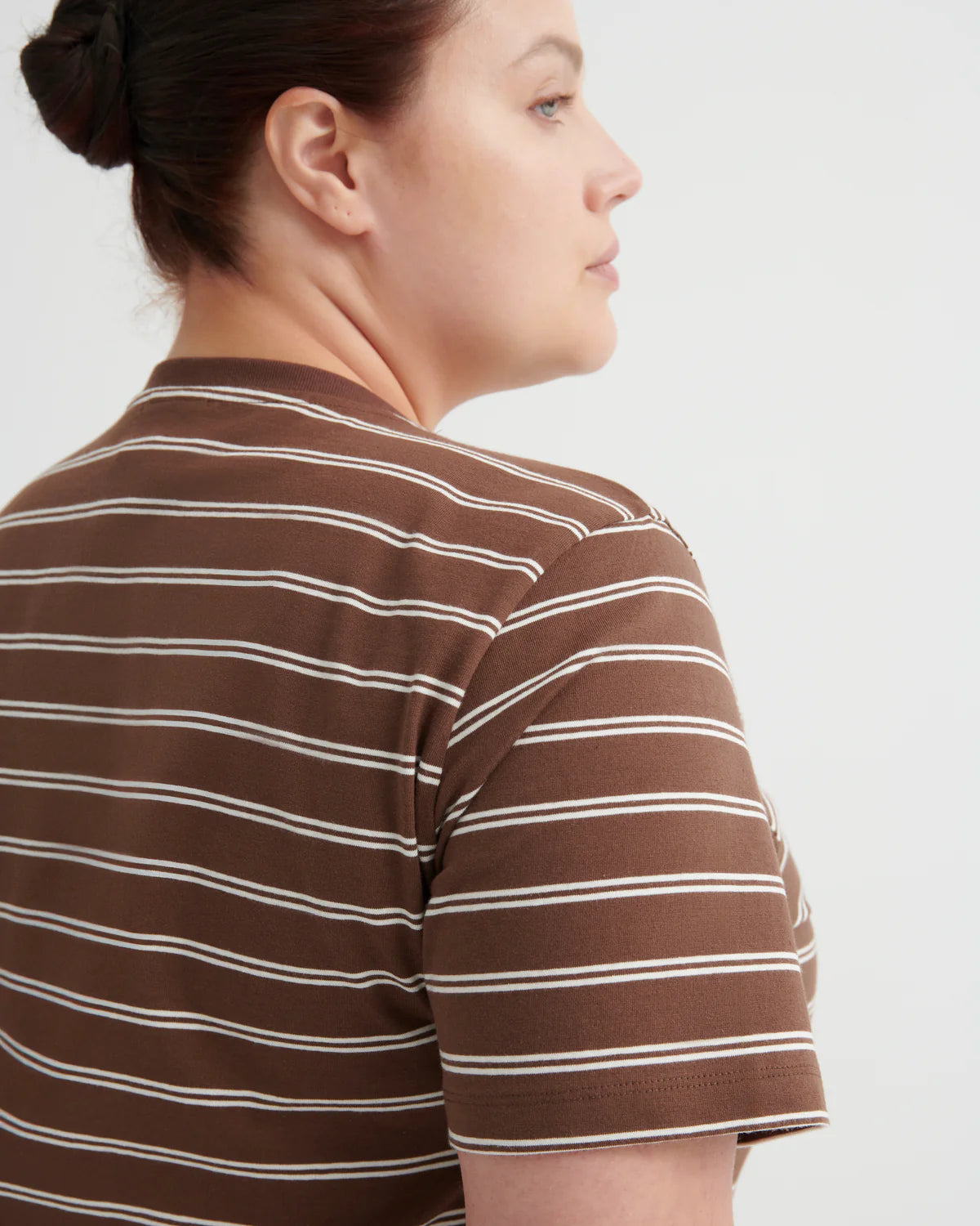 Kowtow Classic Tee Brown Stripe