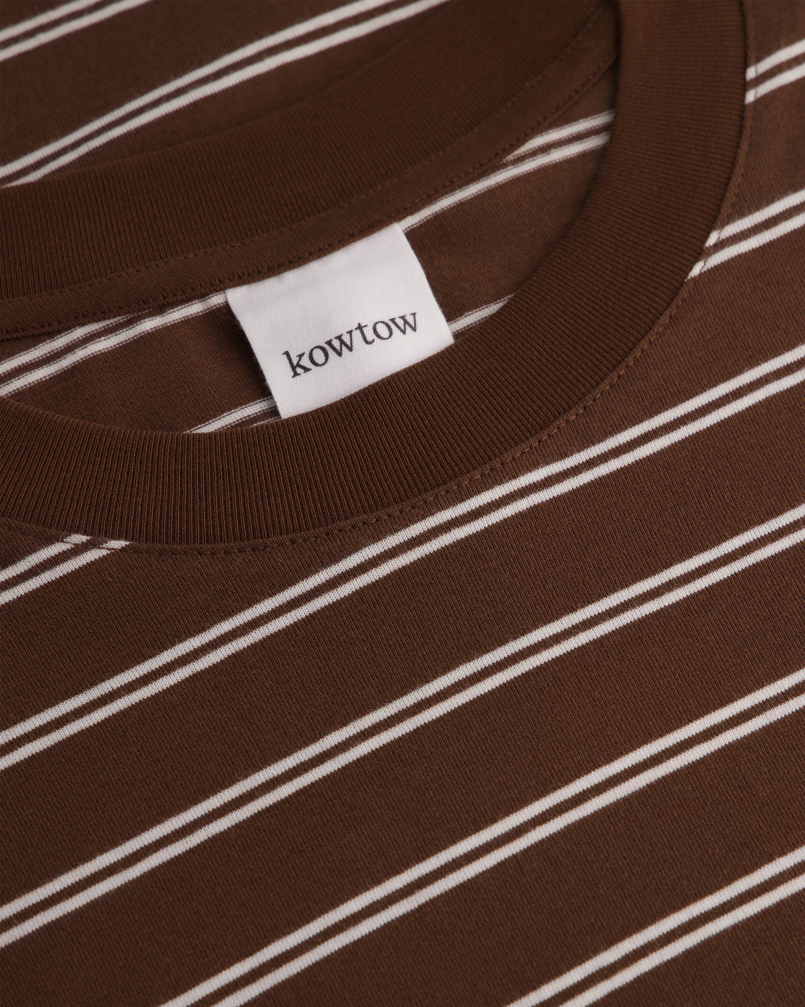 Kowtow Classic Tee Brown Stripe