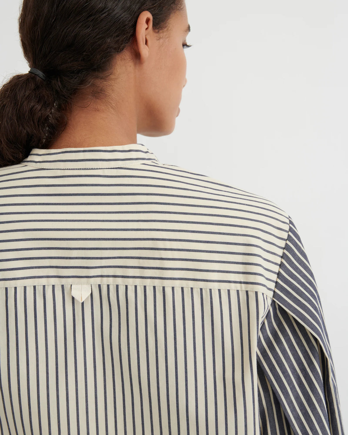 Kowtow Curate Shirt Ecru Stripe