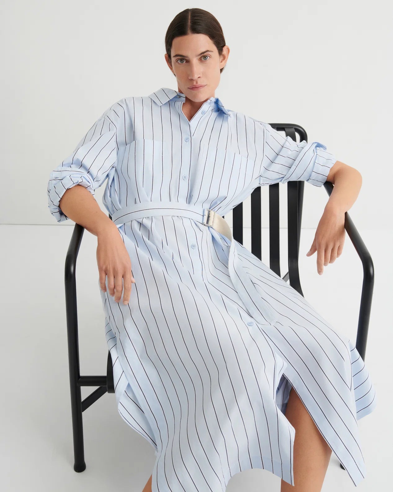 Kowtow Elementary Dress Cloud Stripe