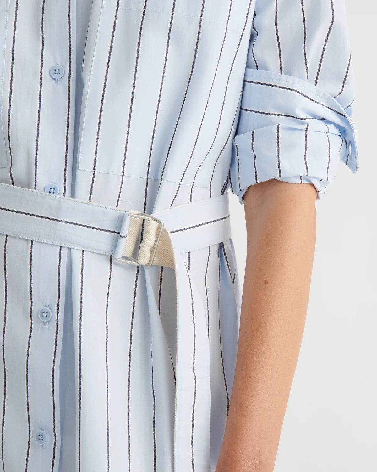 Kowtow Elementary Dress Cloud Stripe