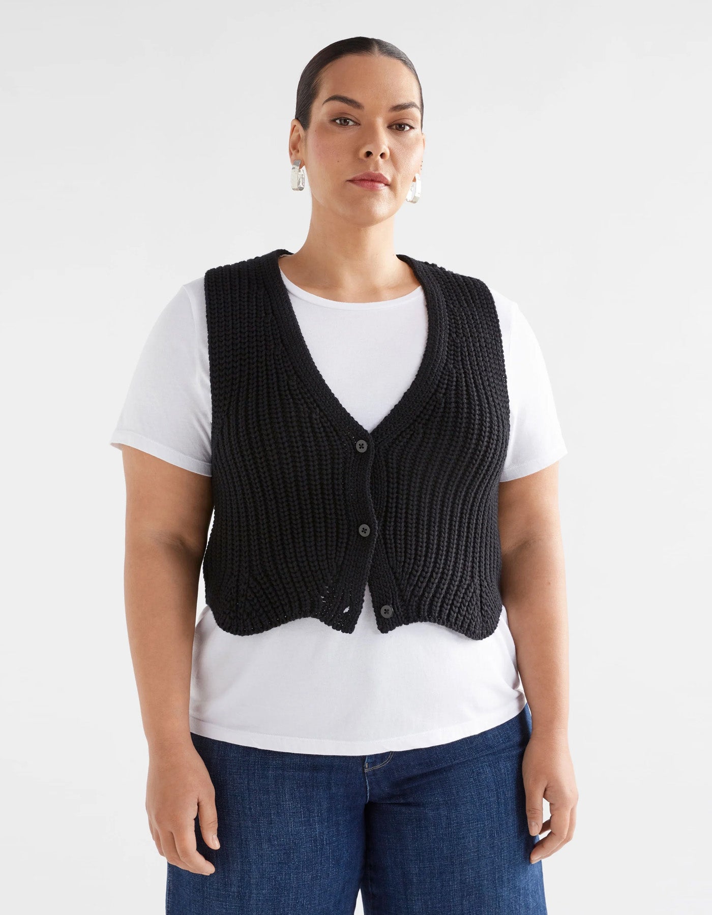 Elk Kupa Knit Vest Black