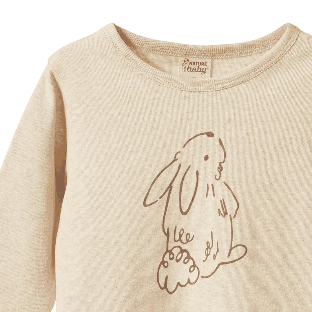 Nature Baby Long Sleeve River Tee Bramble Bunny Print