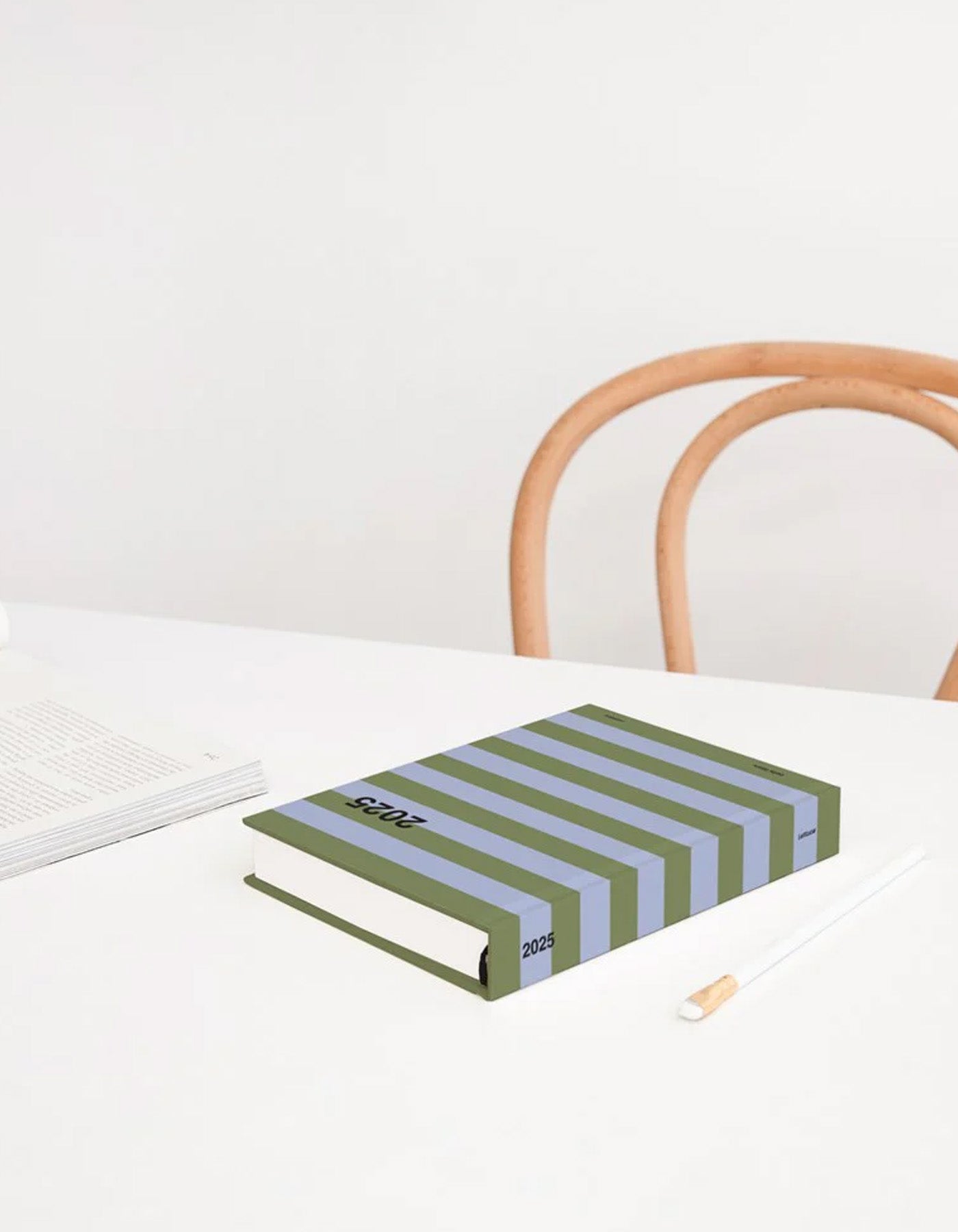 Lettuce Daily Diary 2025 Periwinkle + Olive Stripe