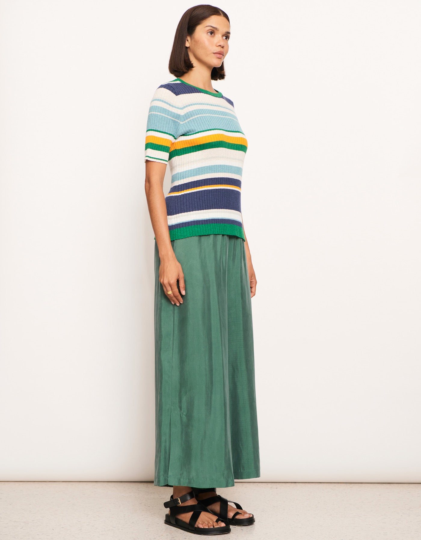 POL Lido Multi Knit Tee Green Multi