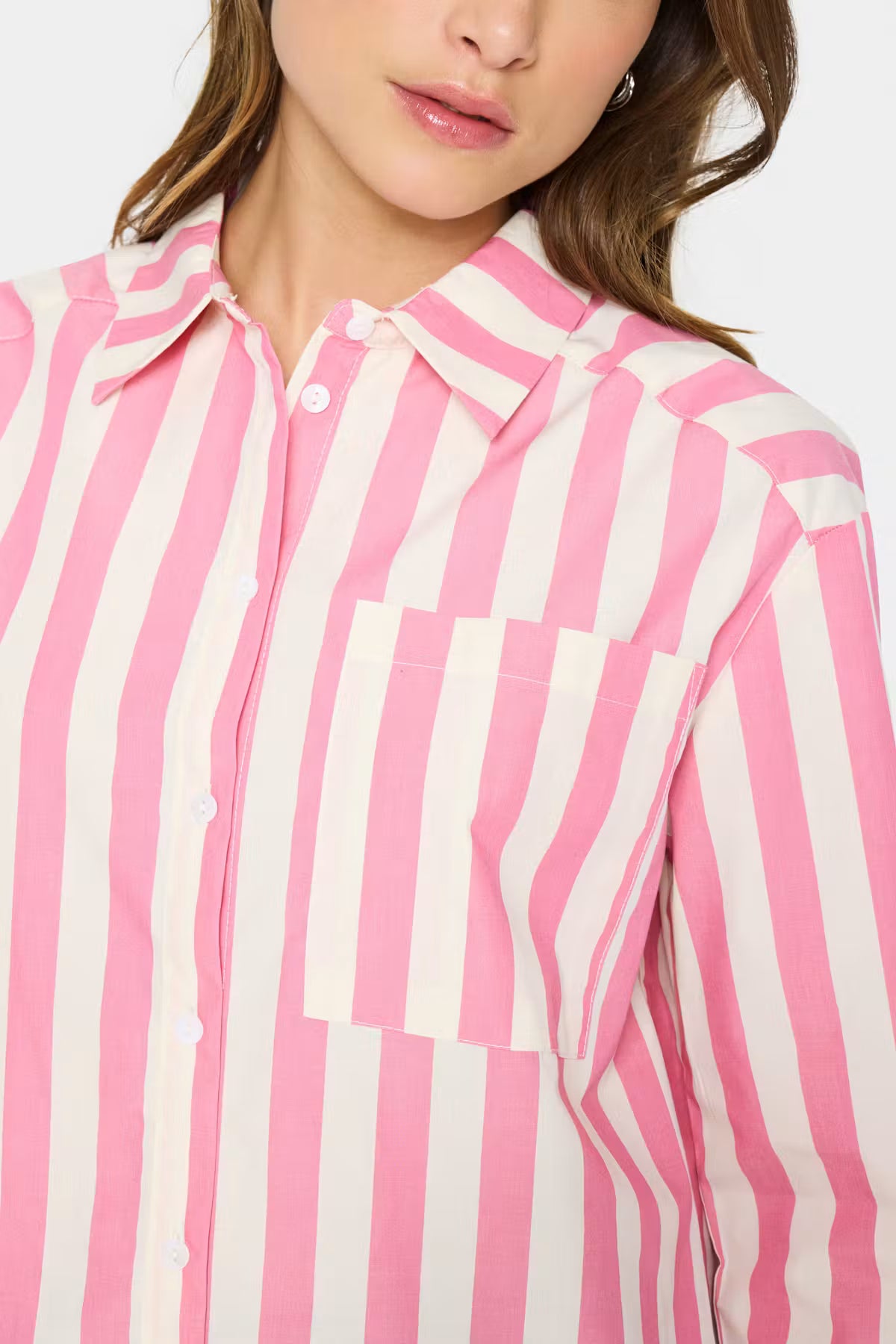 Saint Tropez Lieke SZ Shirt Fruit Dove Ice Stripe Pink