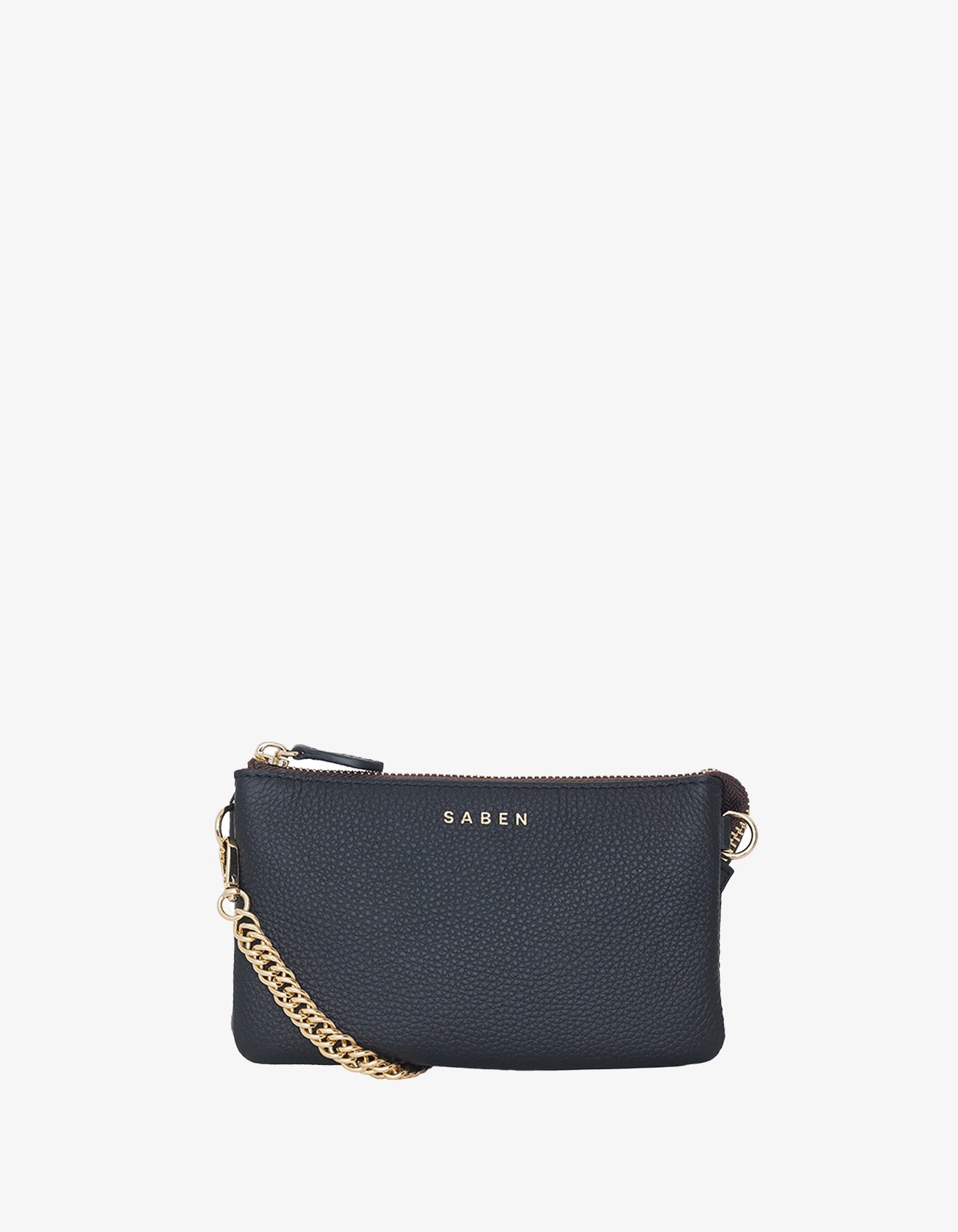 Saben Lily Mini Bag Black + Gold Curb Chain