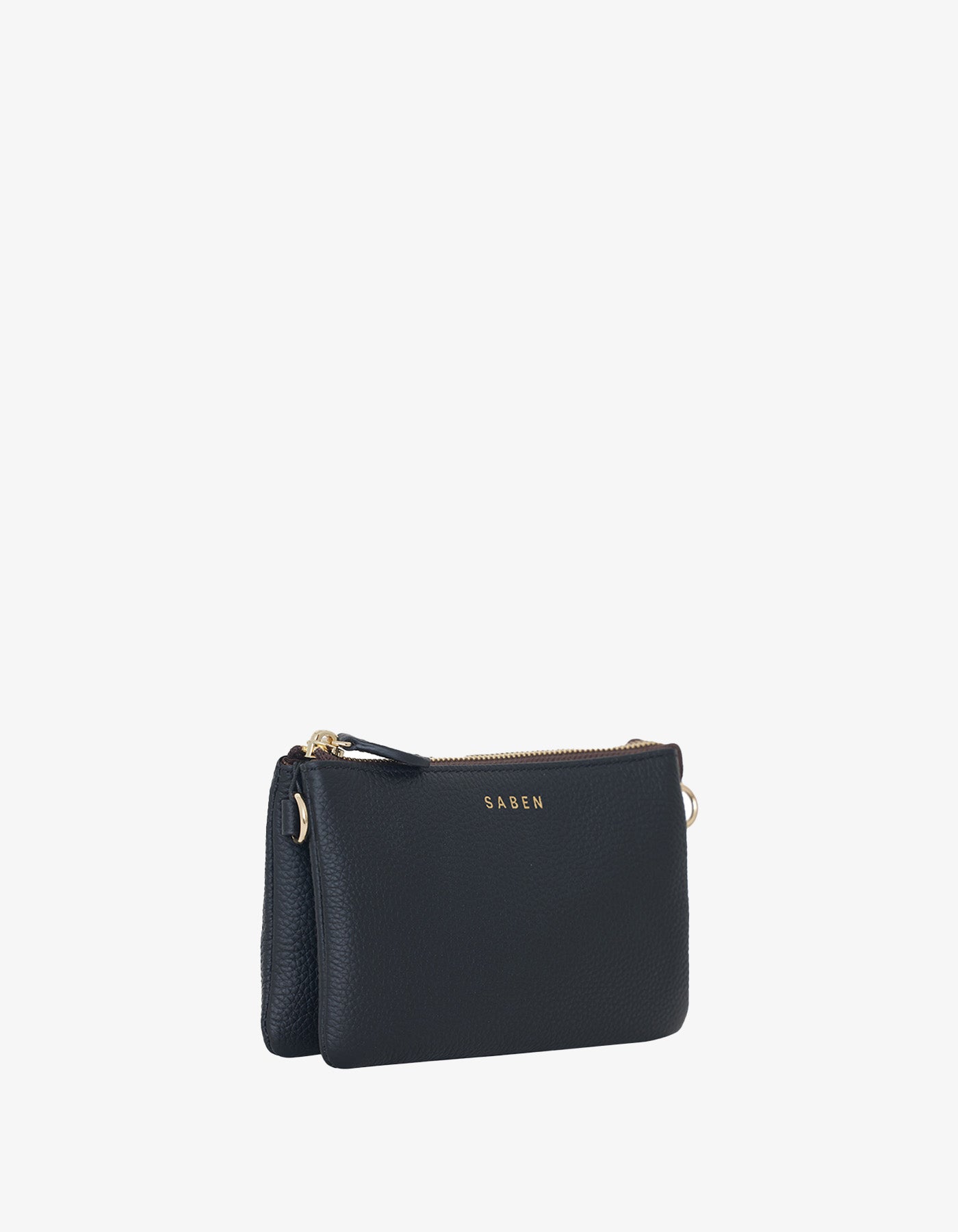 Saben Lily Mini Bag Black + Gold Curb Chain