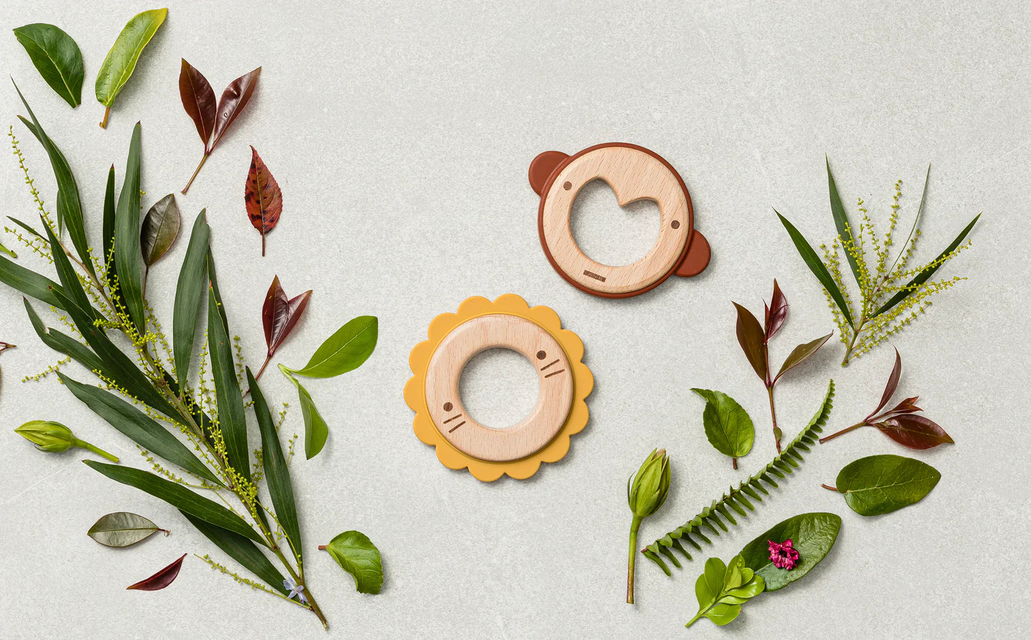 Over The Dandelions Lee the Lion Teether Wood + Silicone