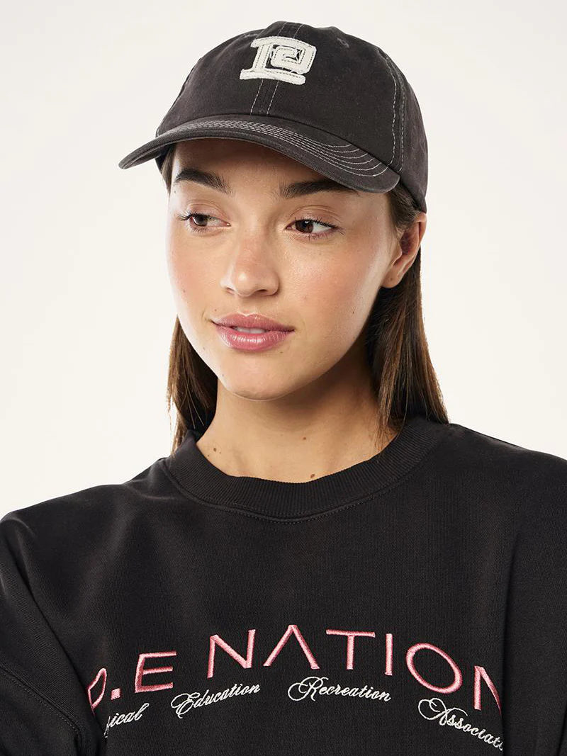P.E Nation Monogram Cap Washed Licorice