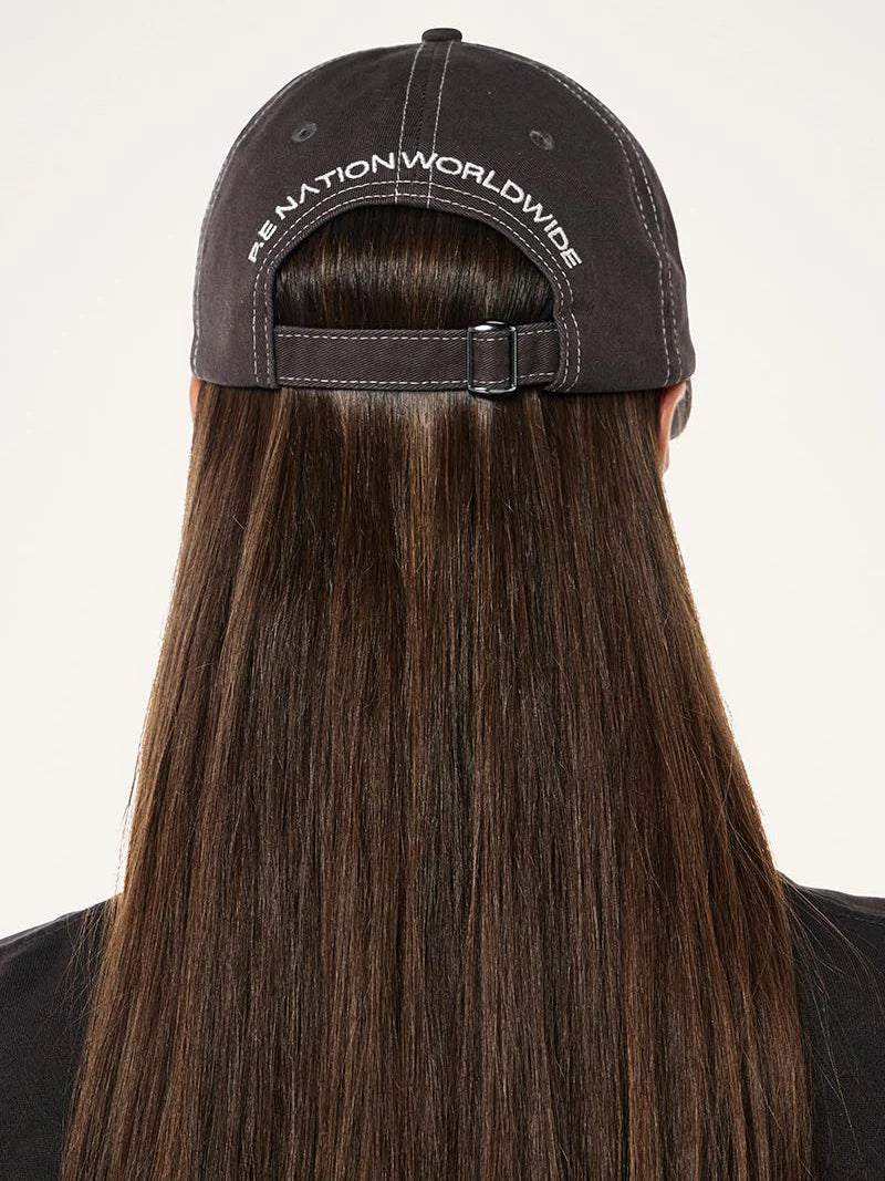 P.E Nation Monogram Cap Washed Licorice