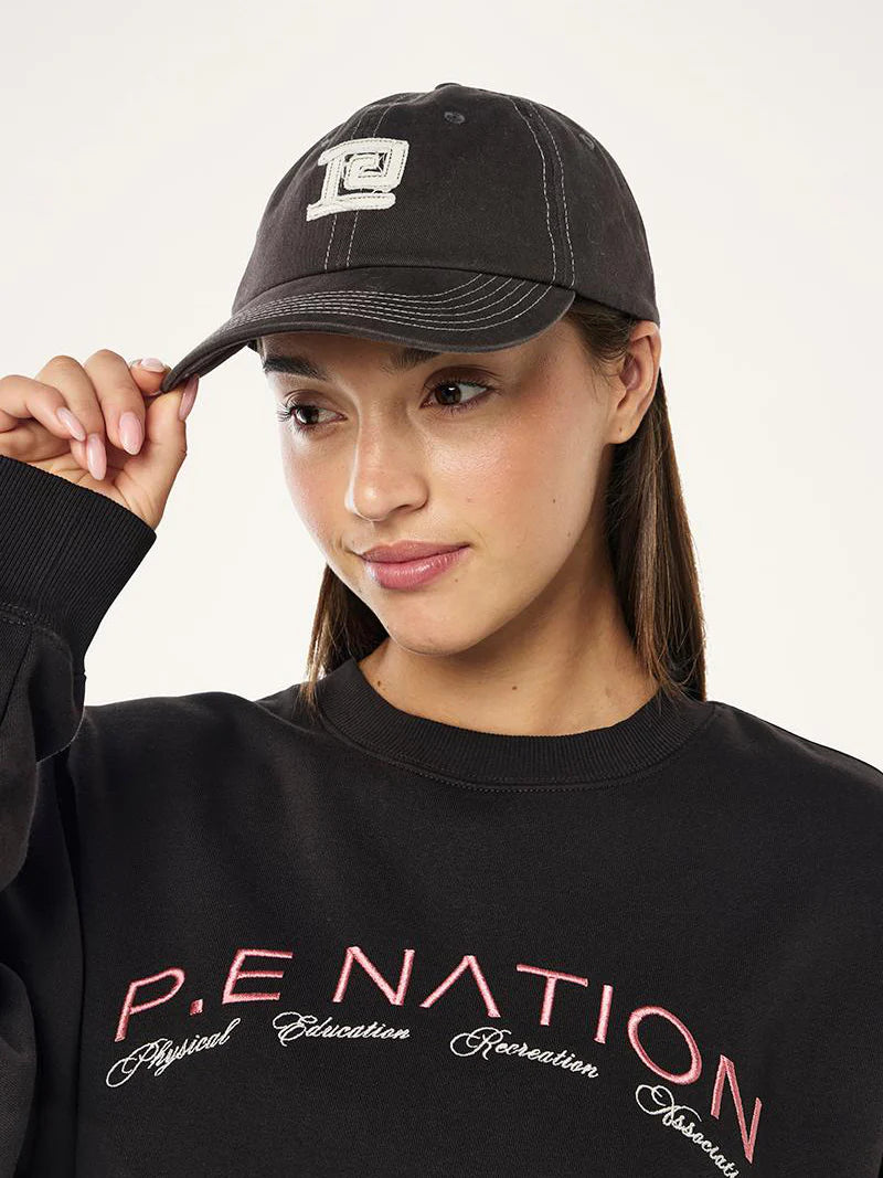 P.E Nation Monogram Cap Washed Licorice
