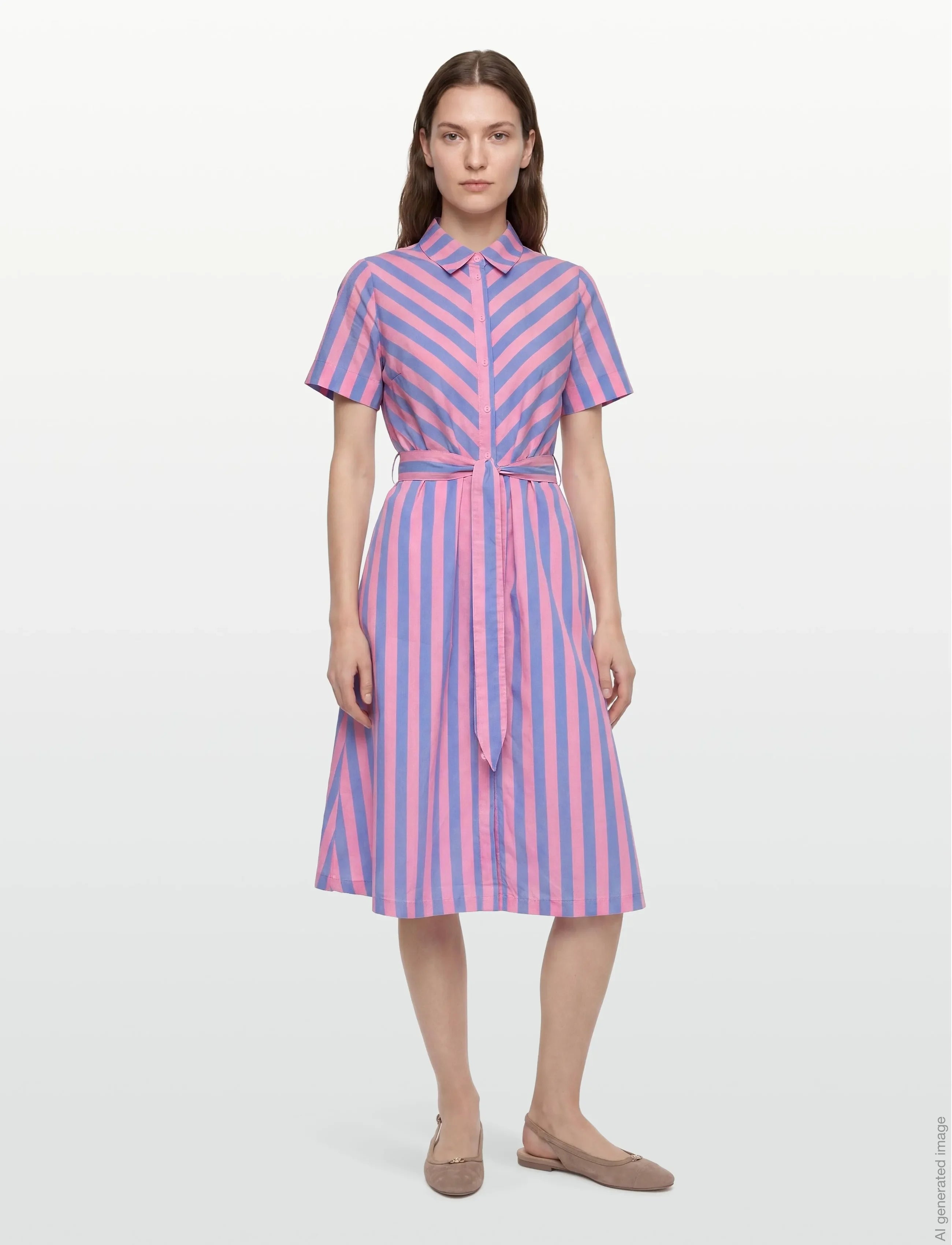 Lollys Laundry Tulle Dress Pink/Blue Stripe SS