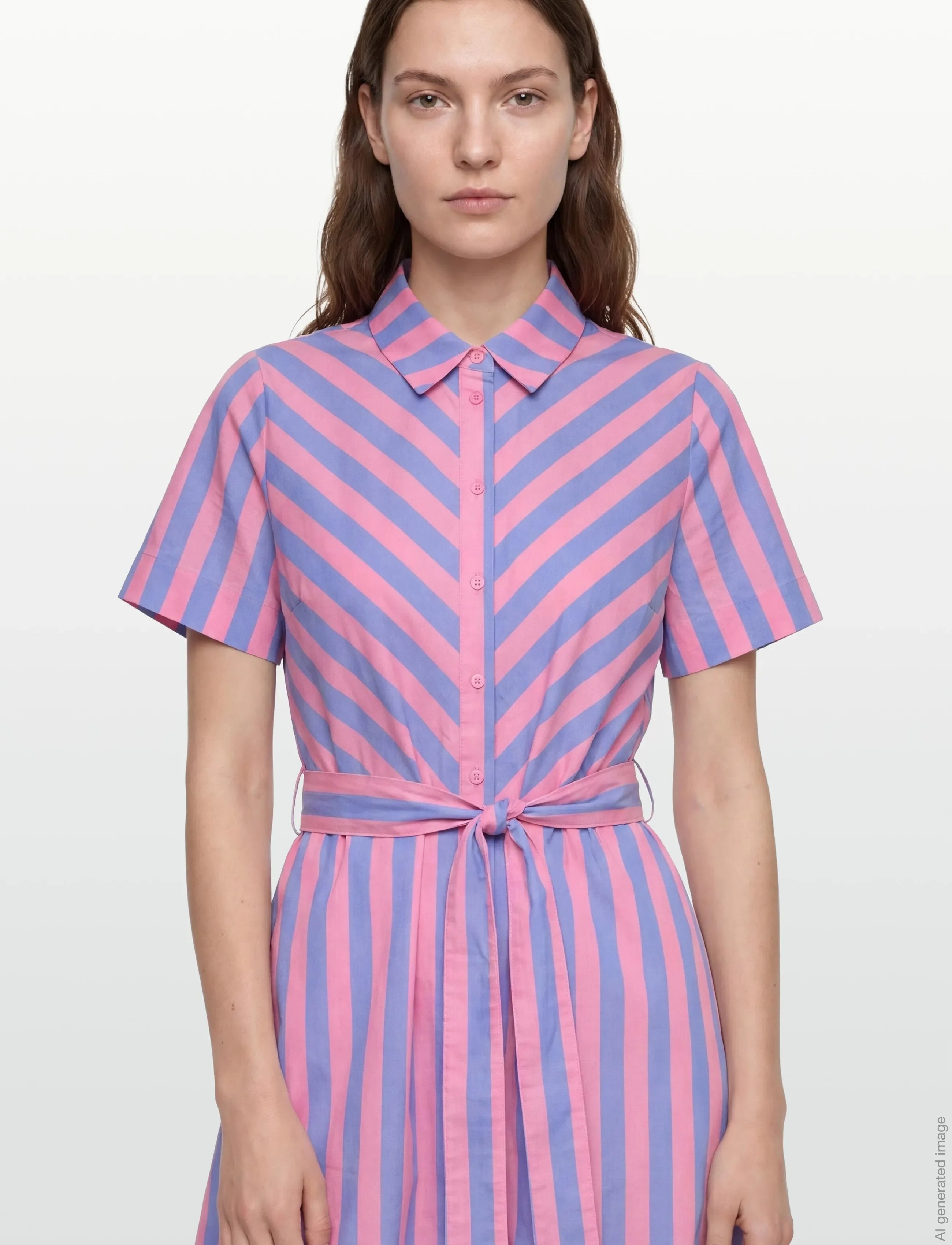 Lollys Laundry Tulle Dress Pink/Blue Stripe SS