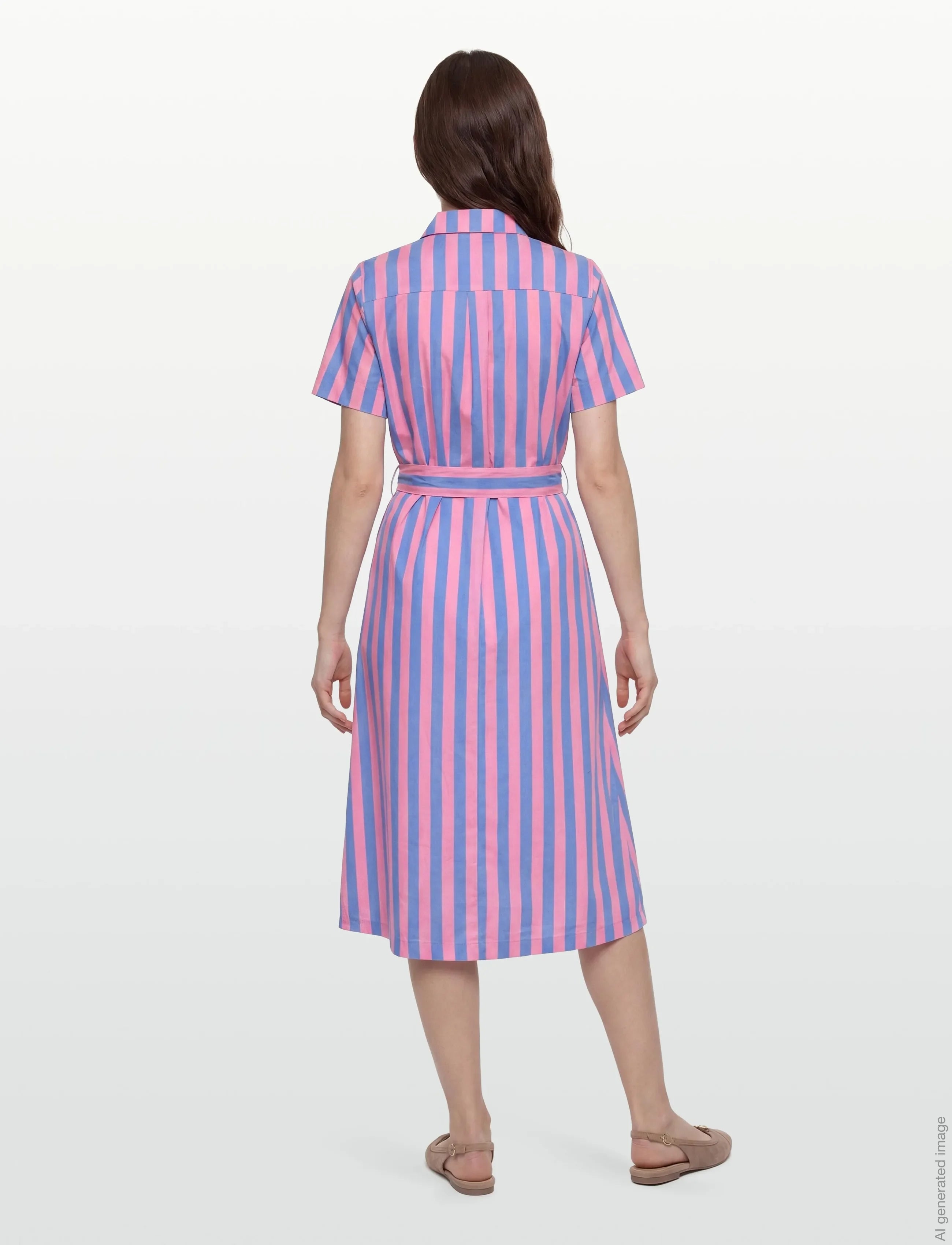 Lollys Laundry Tulle Dress Pink/Blue Stripe SS