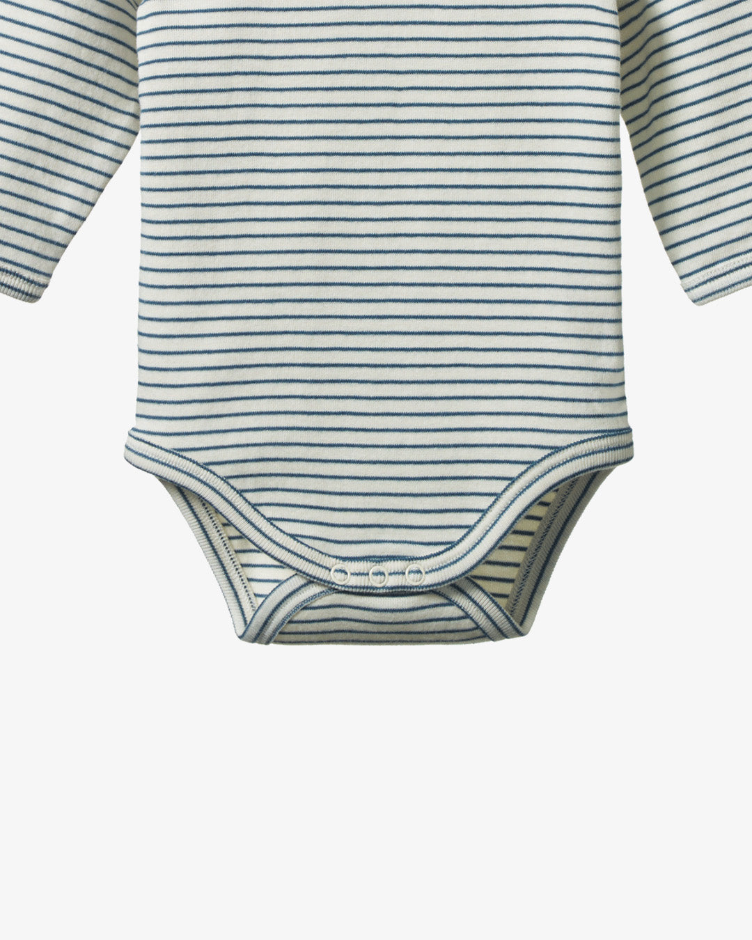 Nature Baby Long Sleeve Bodysuit Teal Pinstripe