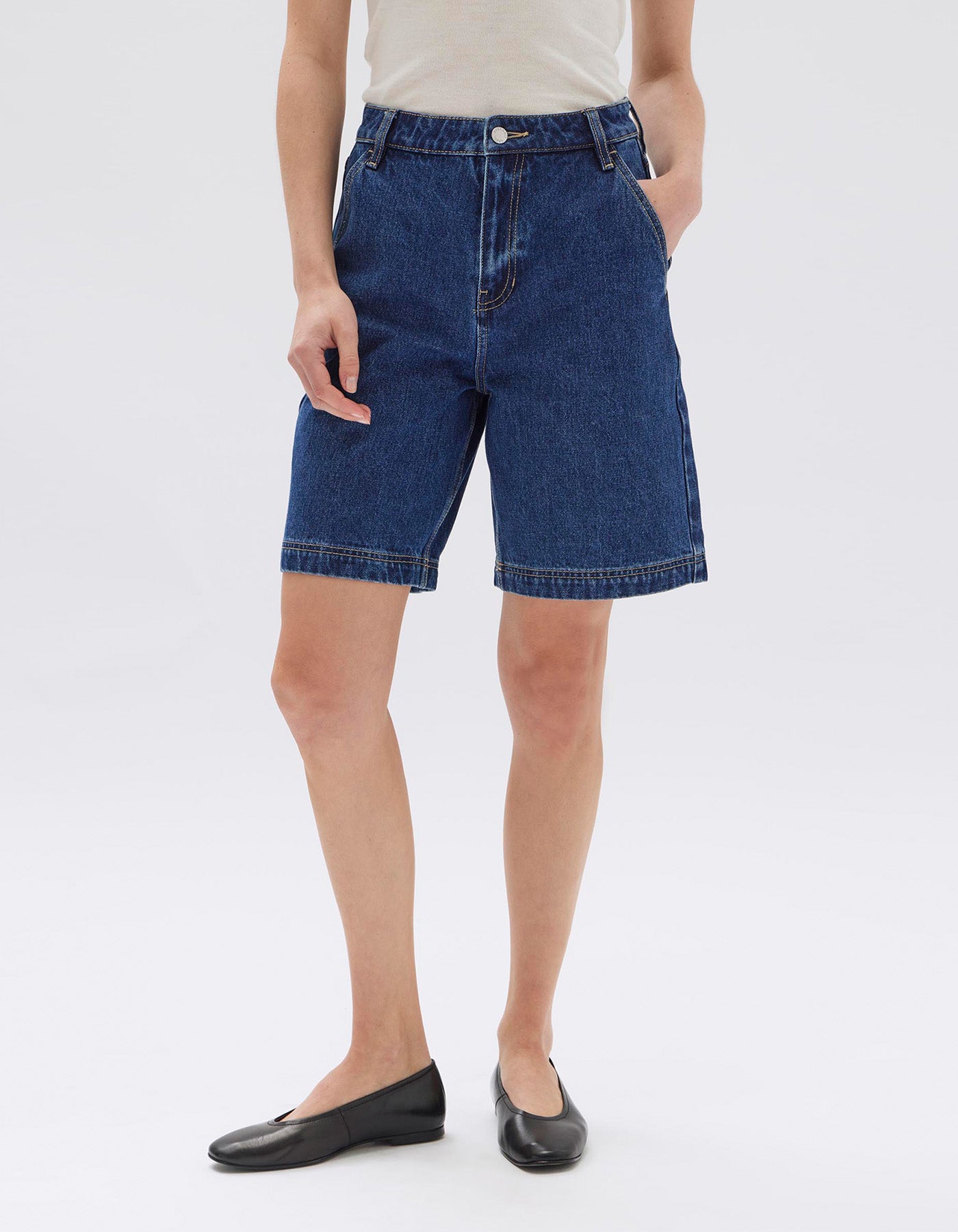 Assembly Label Longline Denim Short Heritage Blue