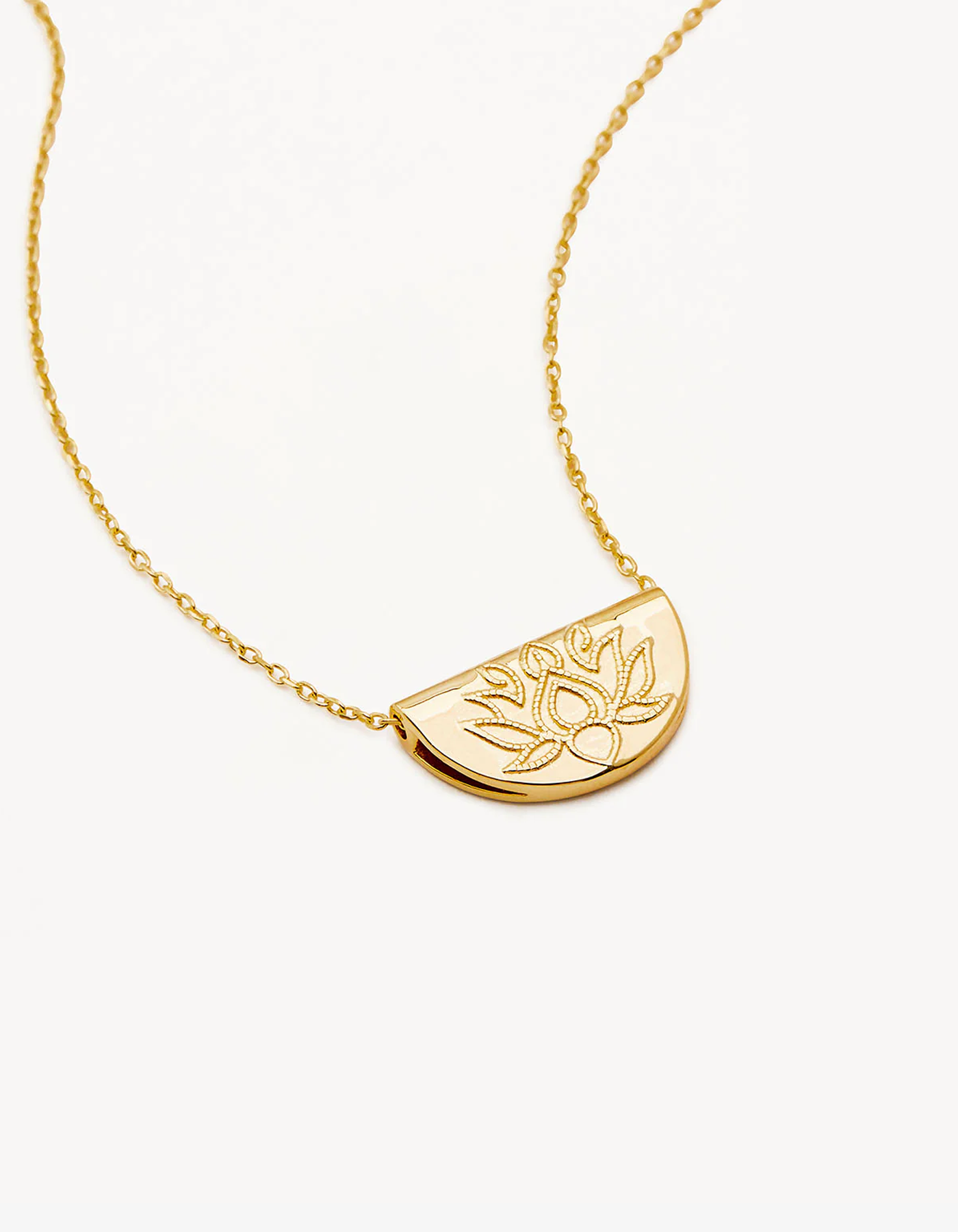 By Charlotte Lotus Short Necklace-Gold