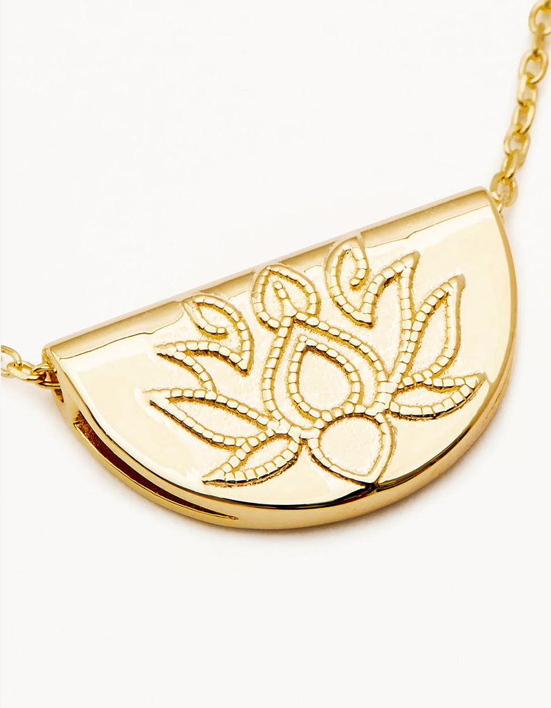 By Charlotte Lotus Short Necklace Gold