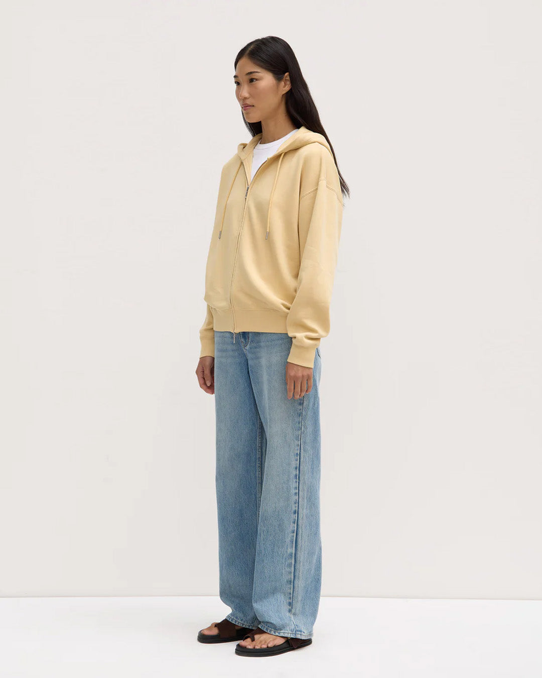 Assembly Label Louisa Hooded Zip Sweater Chamomile