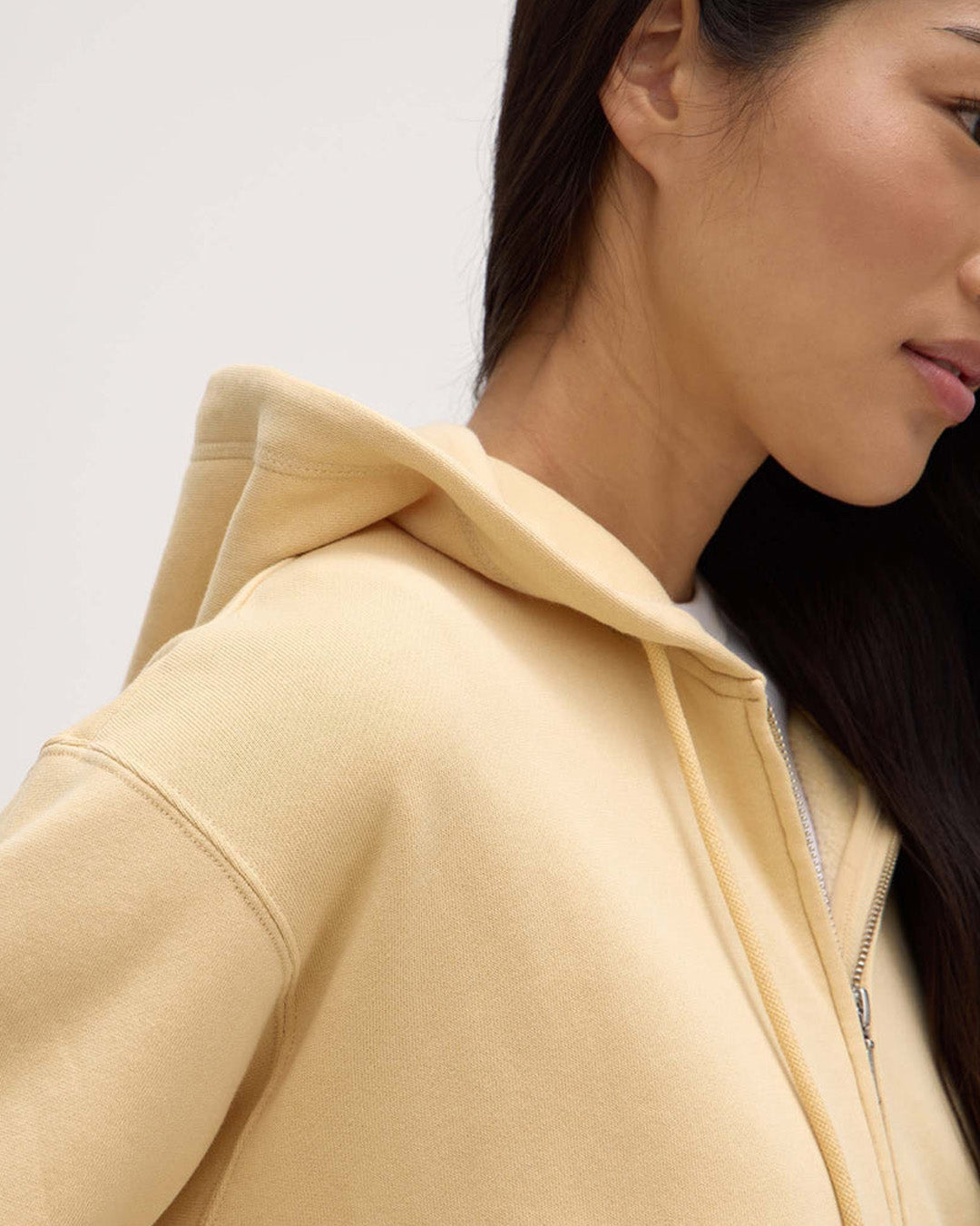 Assembly Label Louisa Hooded Zip Sweater Chamomile