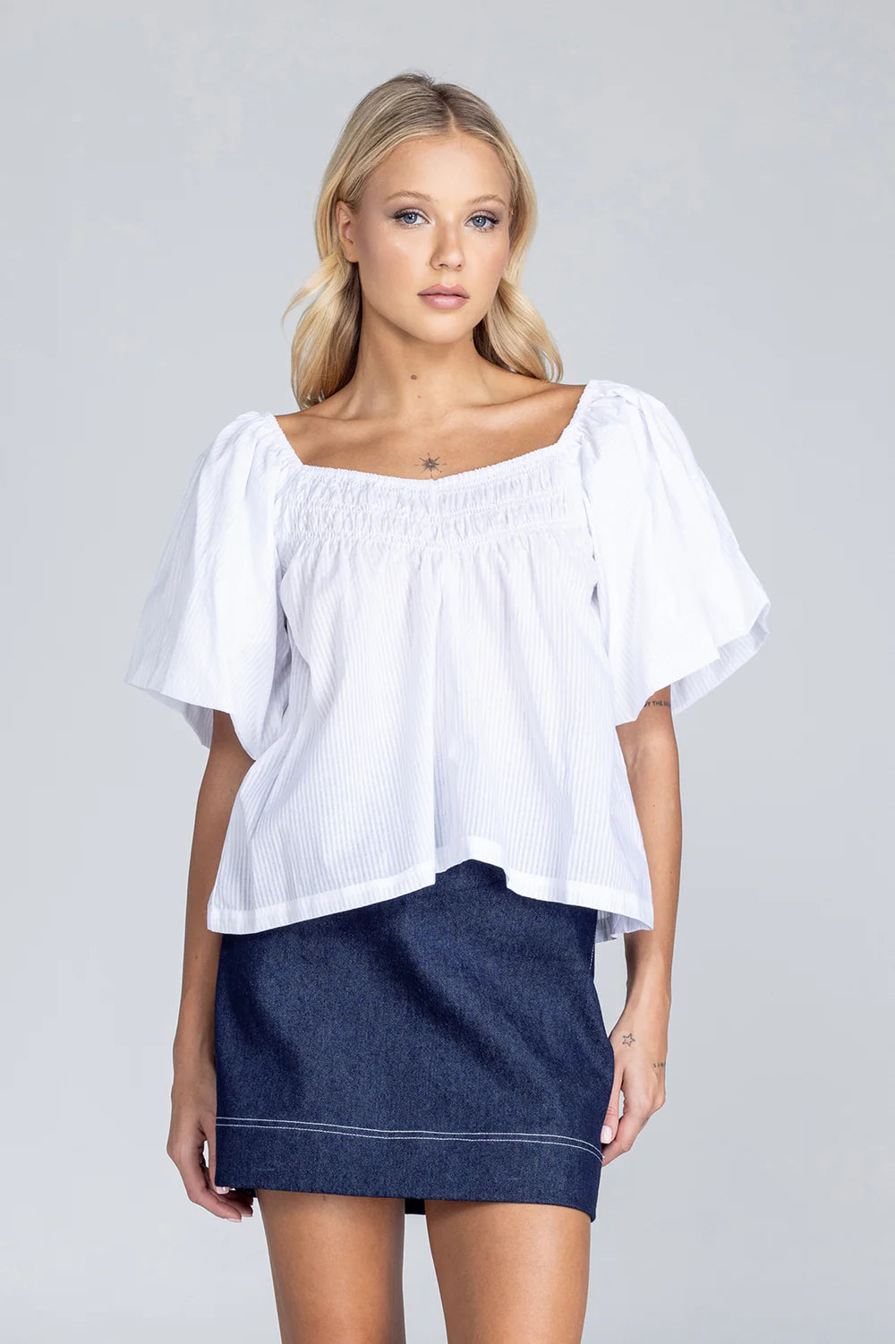 Blak Love Me A Little Top White