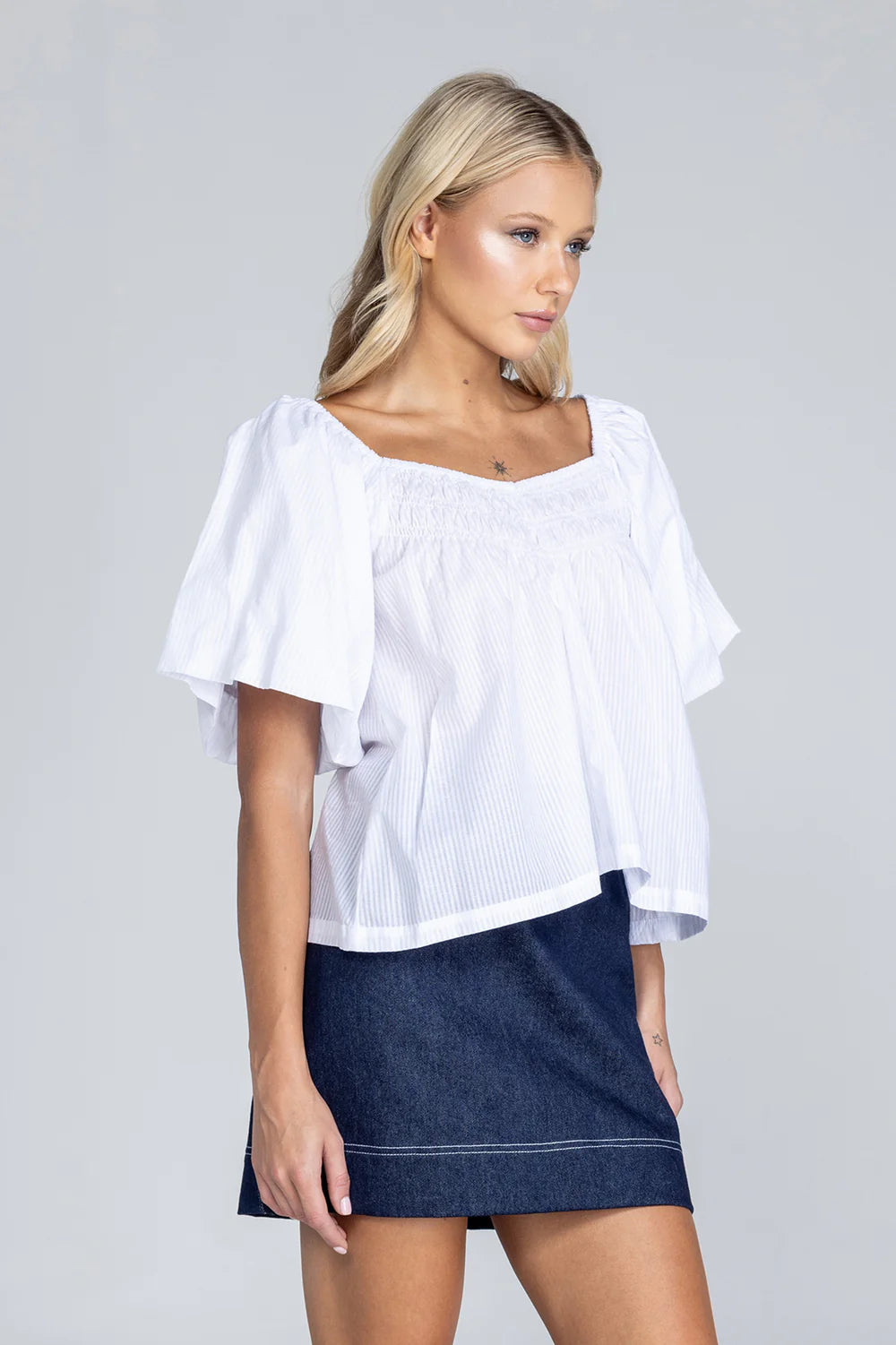 Blak Love Me A Little Top White