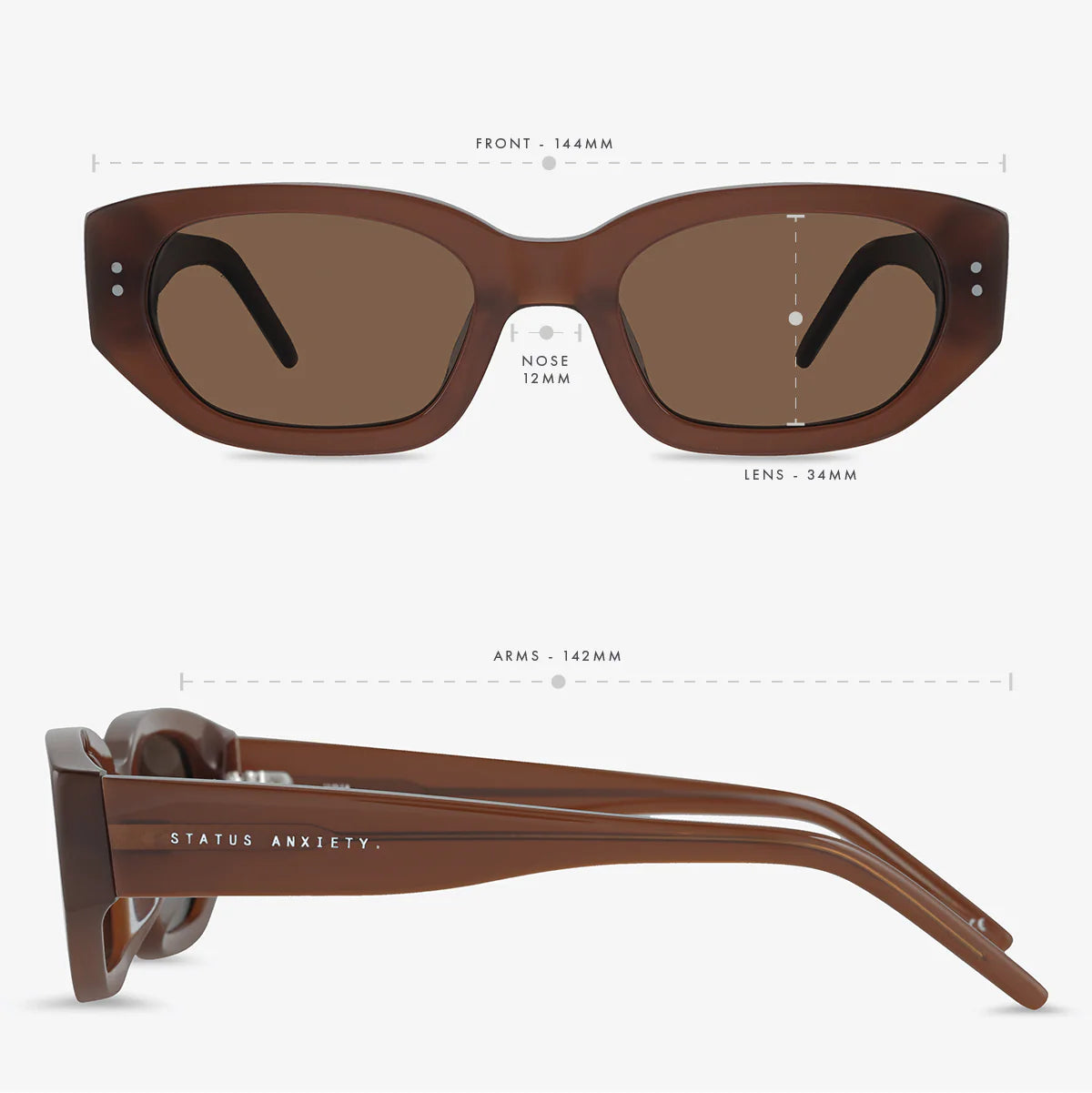 Status Anxiety Luna Brown Sunglasses