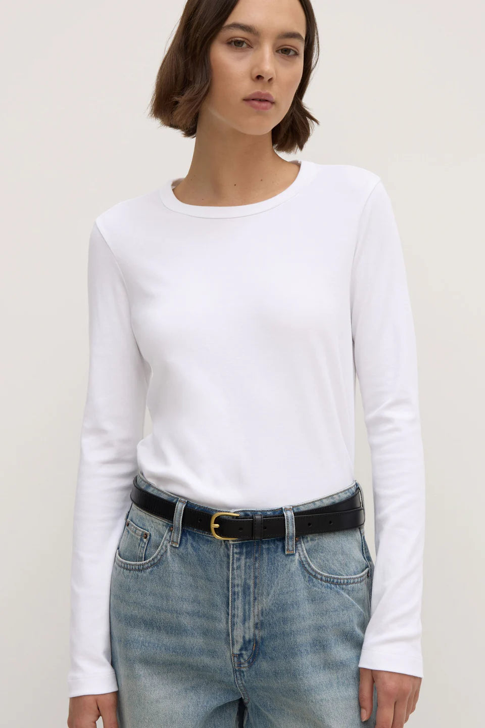 Assembly Label Lyla Long Sleeve Tee White
