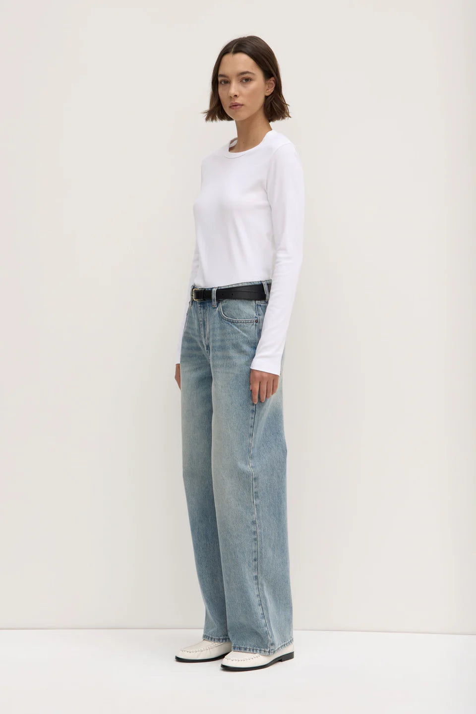 Assembly Label Lyla Long Sleeve Tee White