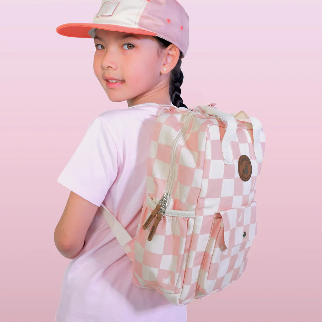 Crywolf Mini Backpack Pink Check