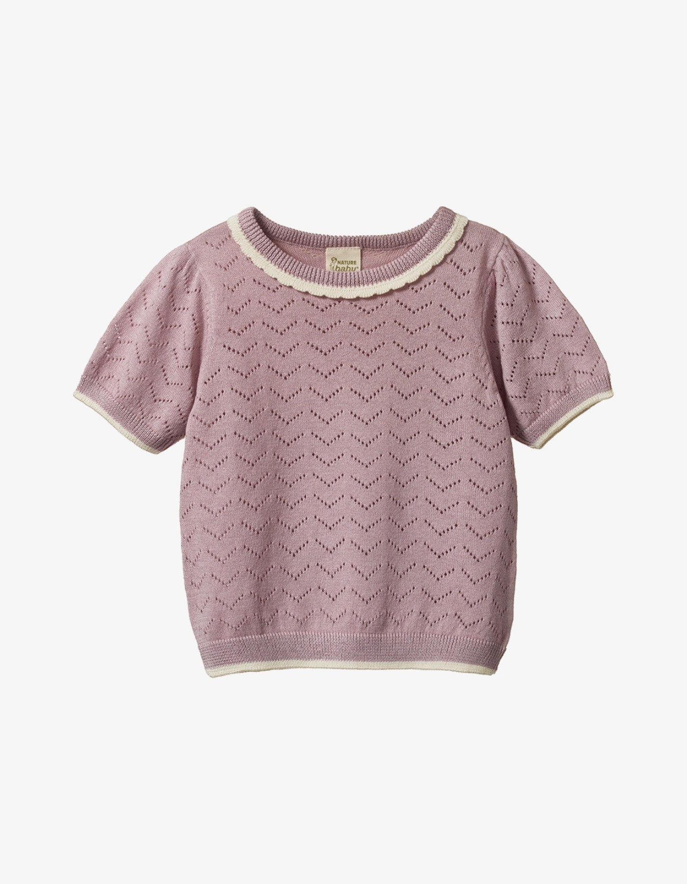 Nature Baby Maeve Tee Lilac Pointelle
