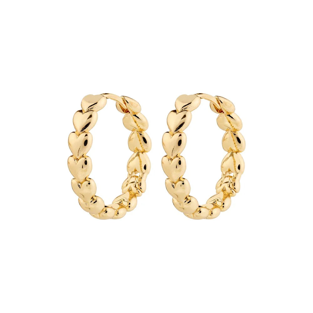 Pilgrim Maeve Recycled Hoop Earrings Gold