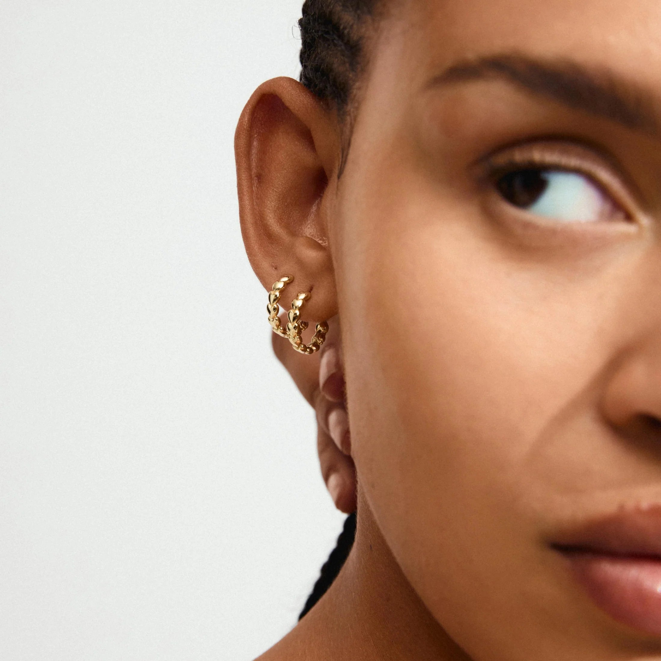 Pilgrim Maeve Recycled Hoop Earrings Gold