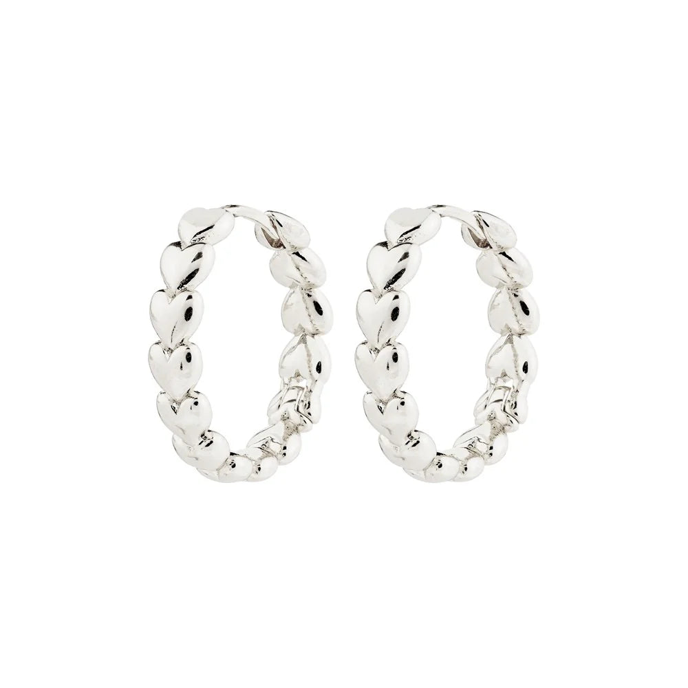 Pilgrim Maeve Recycled Hoop Earrings Silver